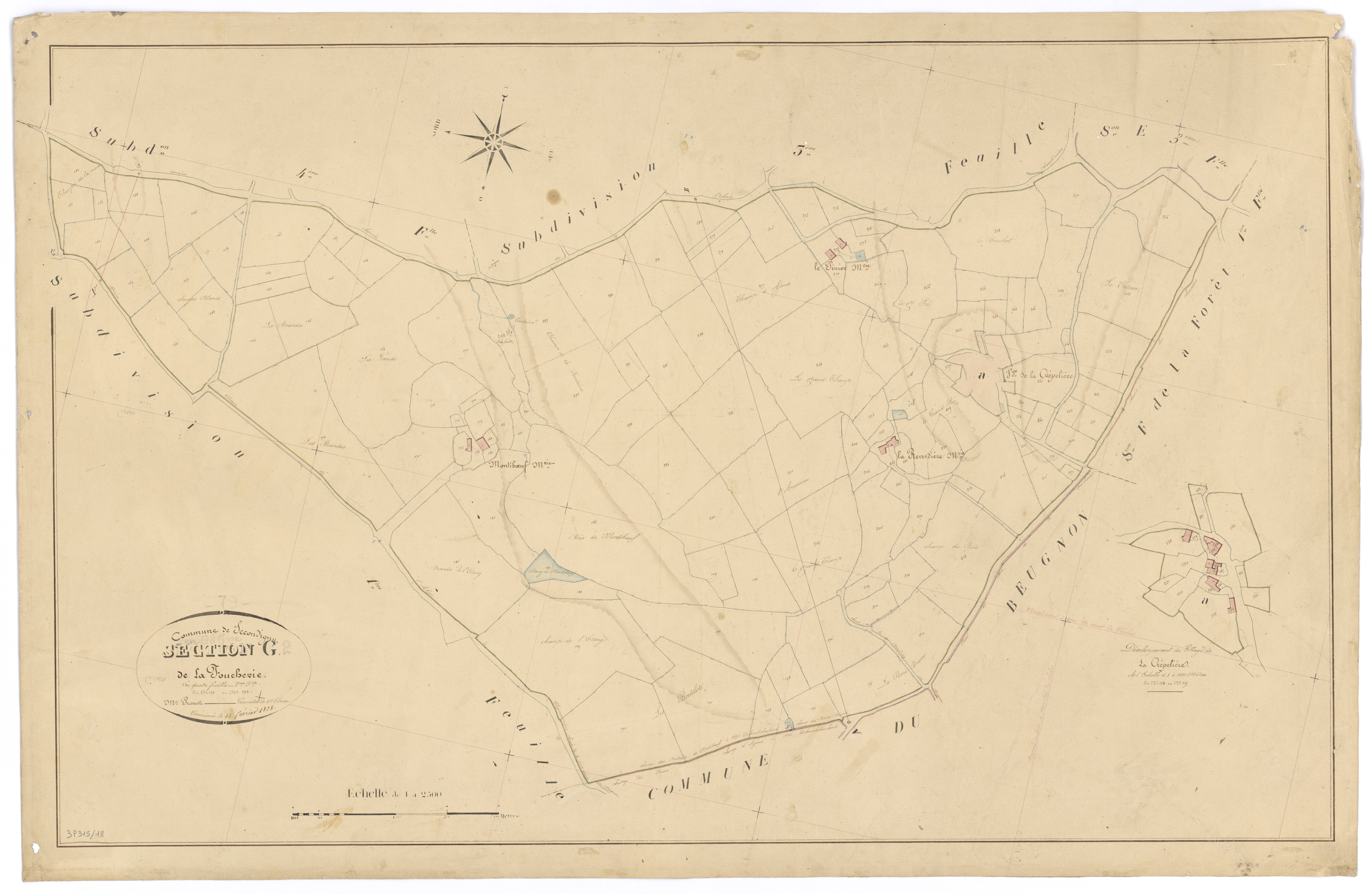 Secondigny - FRAD079_CADASTRE_NAPOLEONIEN Section G2 dite de la Foucherie 
