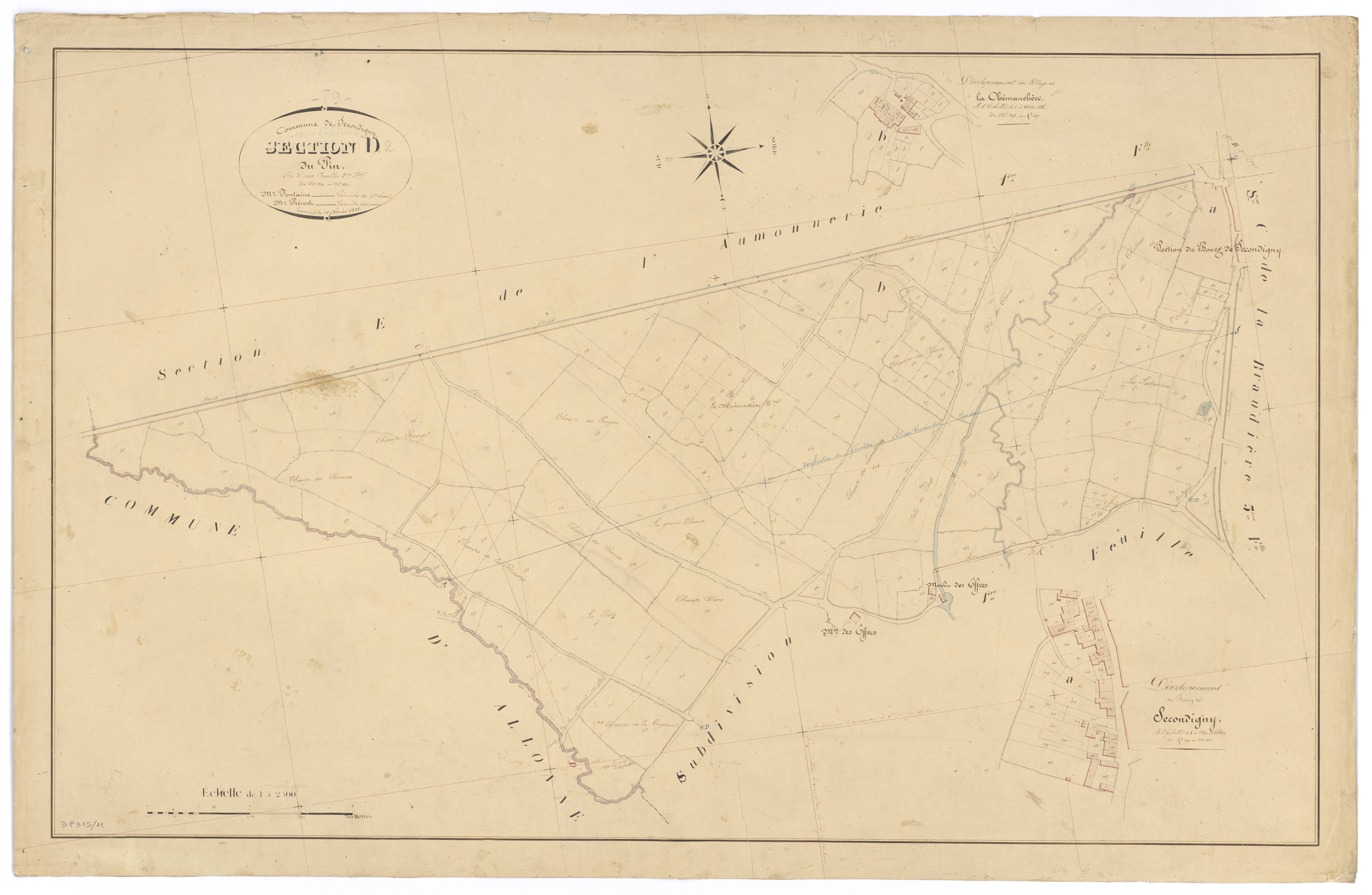 Secondigny - FRAD079_CADASTRE_NAPOLEONIEN Section D2 dite du Pin 