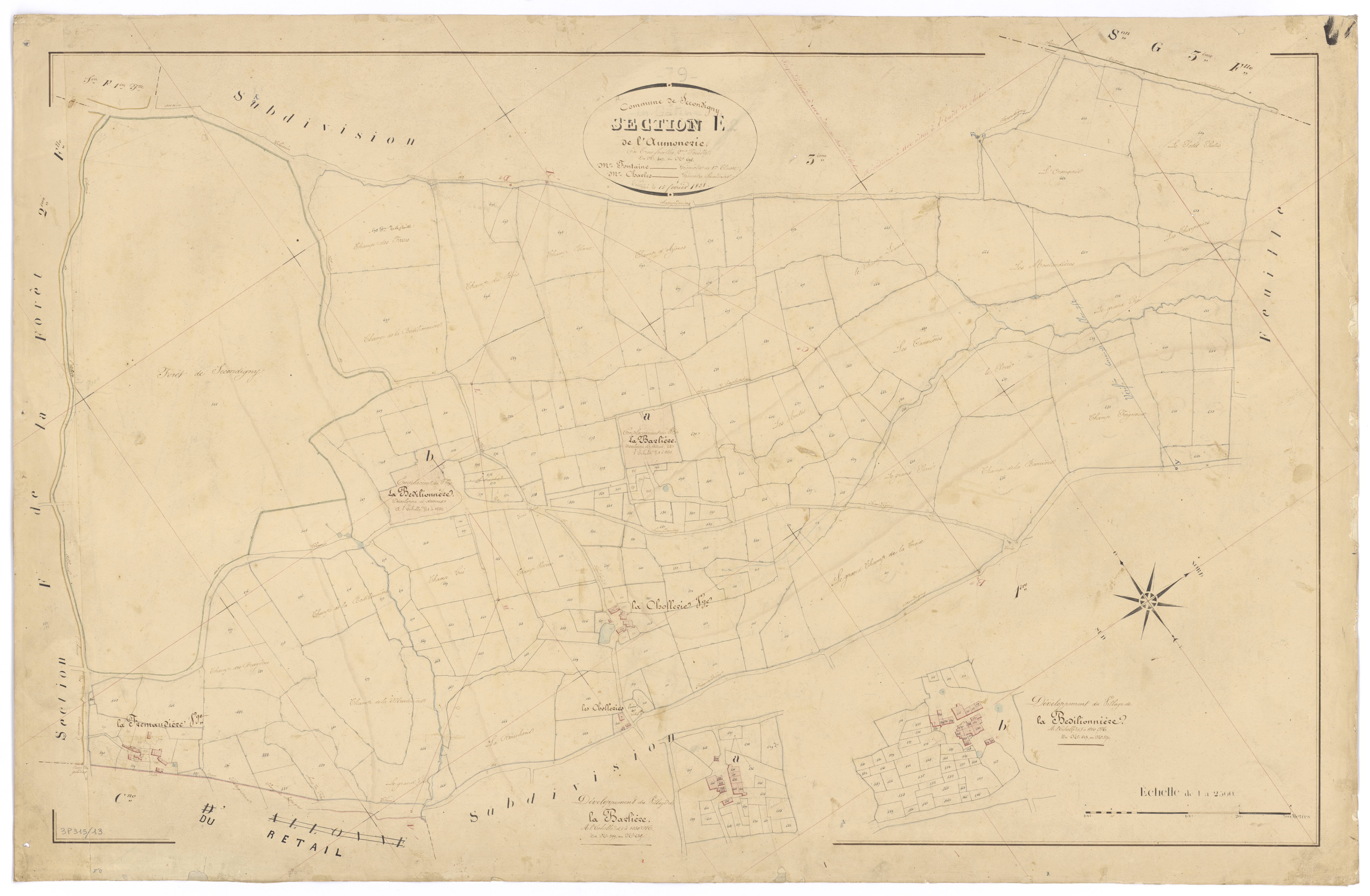 Secondigny - FRAD079_CADASTRE_NAPOLEONIEN Section E2 dite de l'Aumonerie 
