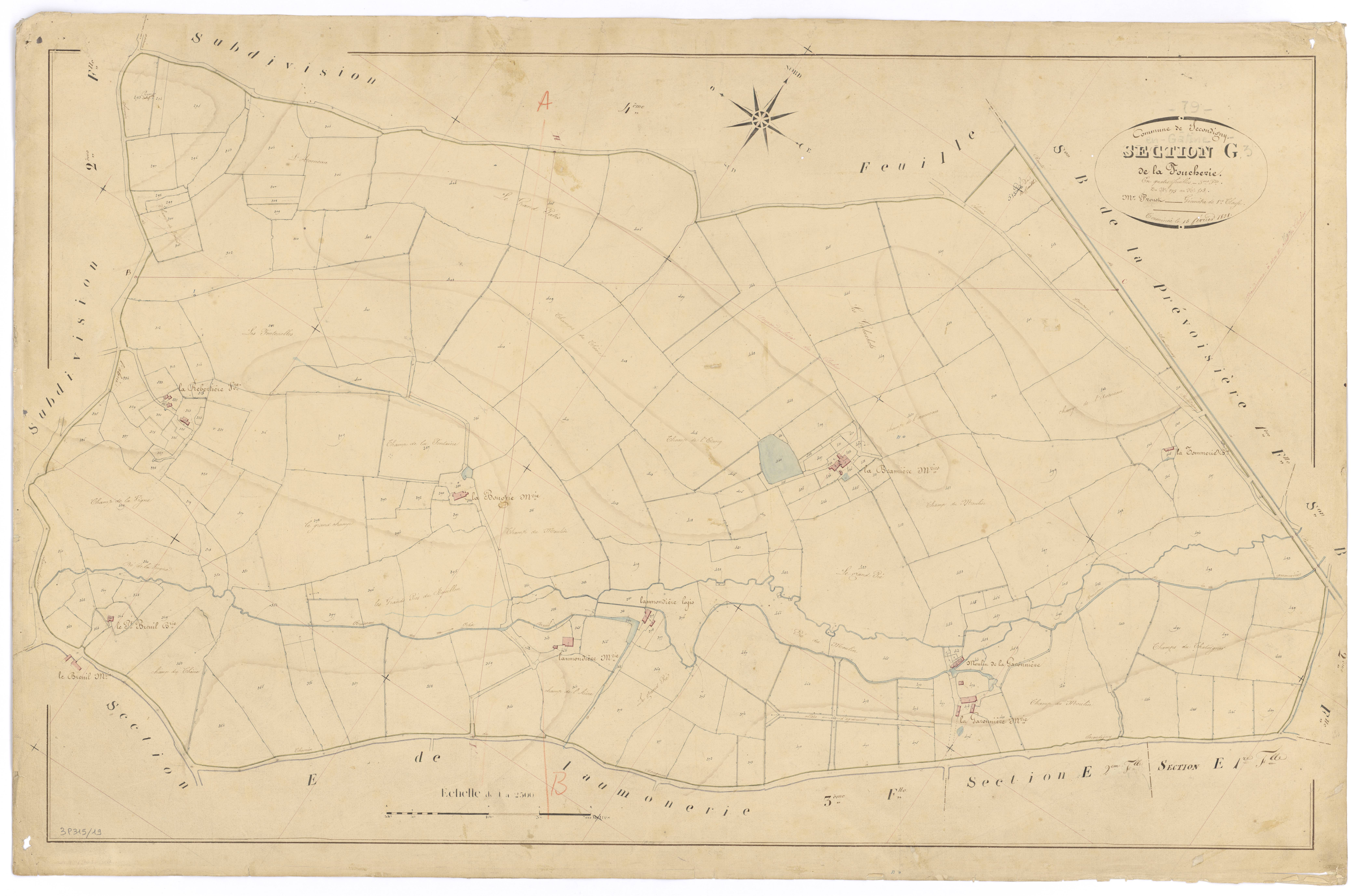 Secondigny - FRAD079_CADASTRE_NAPOLEONIEN Section G3 dite de la Foucherie 