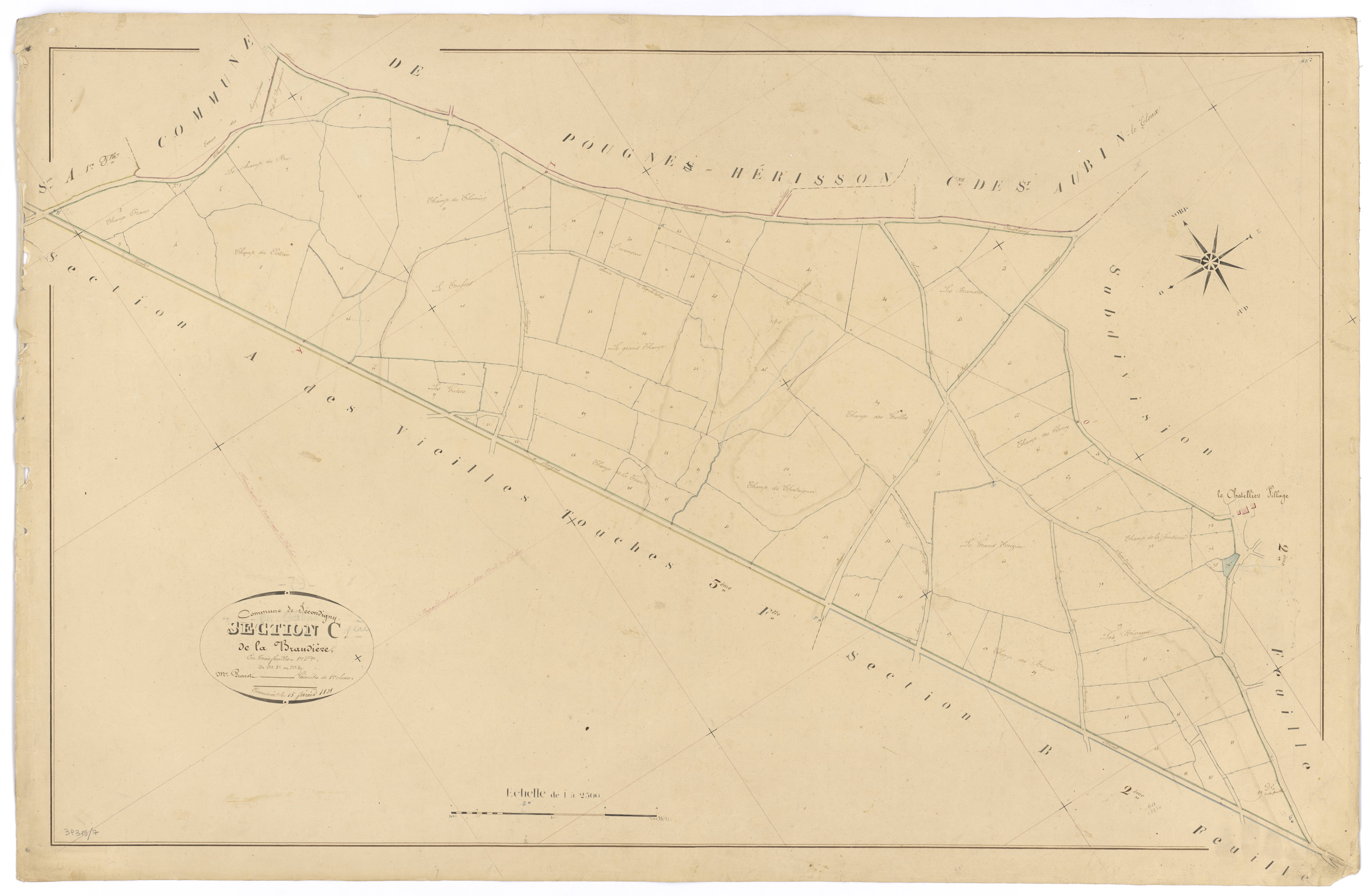 Secondigny - FRAD079_CADASTRE_NAPOLEONIEN Section C1 dite de la Braudière 