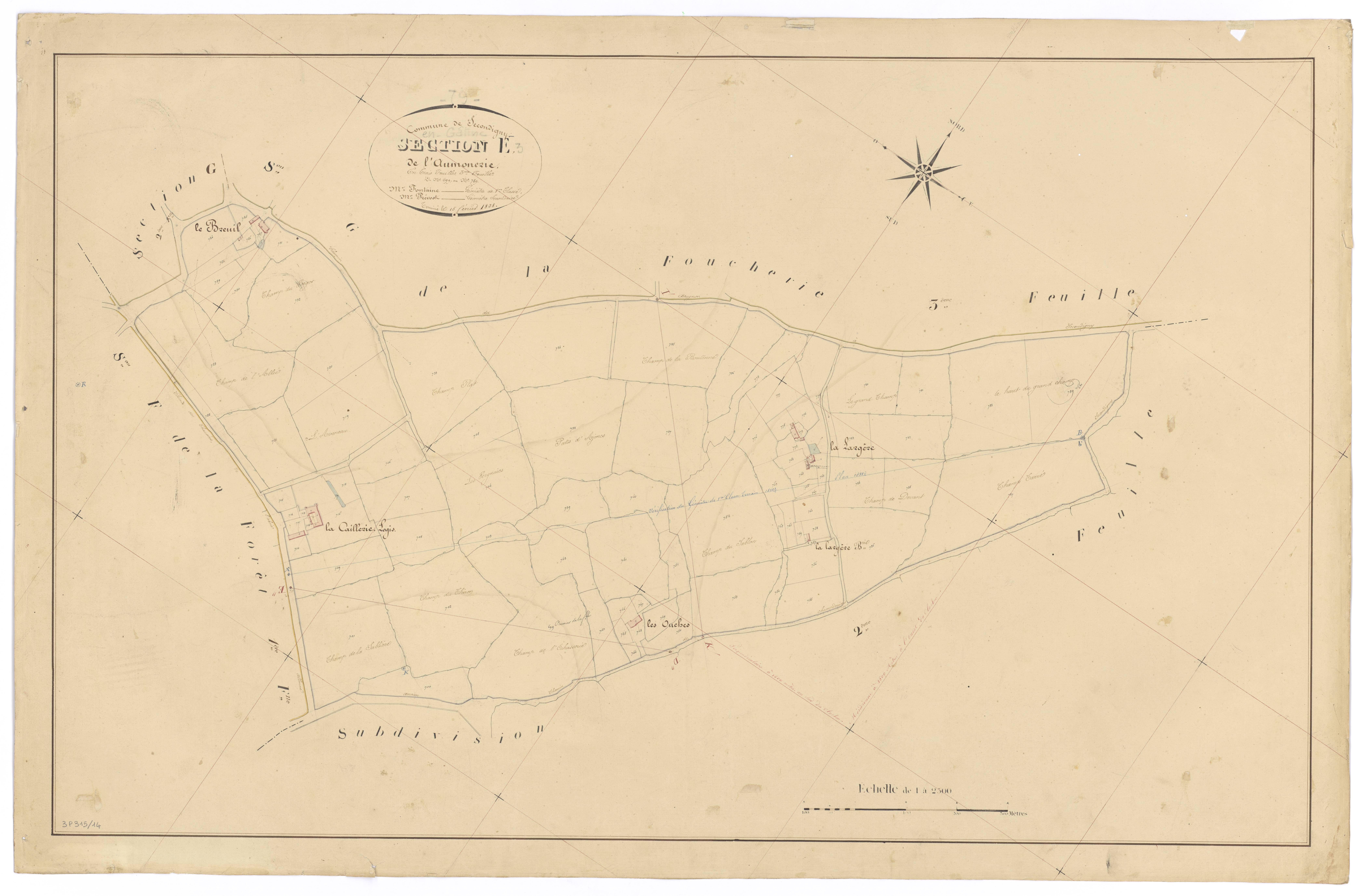 Secondigny - FRAD079_CADASTRE_NAPOLEONIEN Section E3 dite de l'Aumonerie 