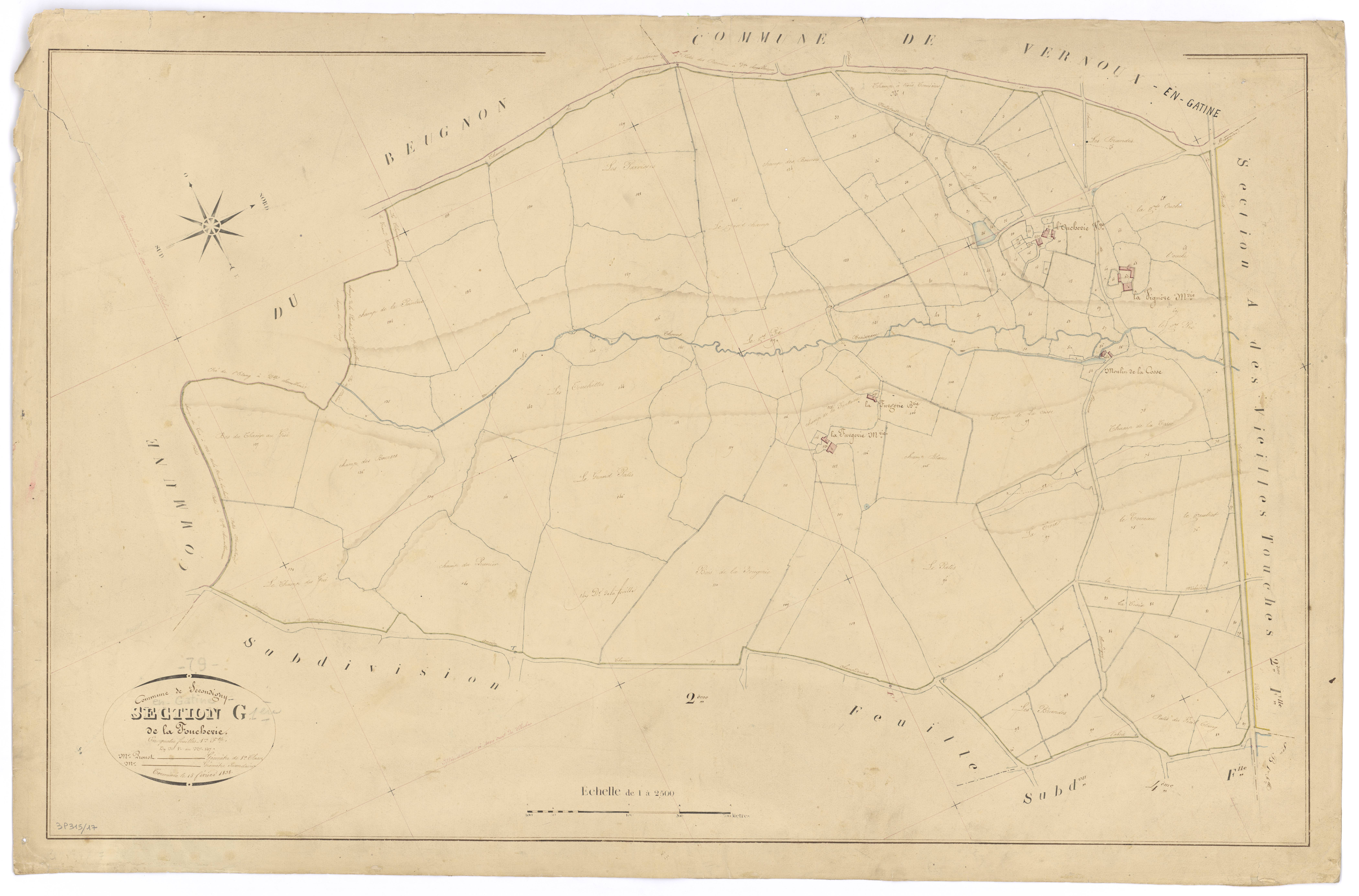 Secondigny - FRAD079_CADASTRE_NAPOLEONIEN Section G1 dite de la Foucherie 