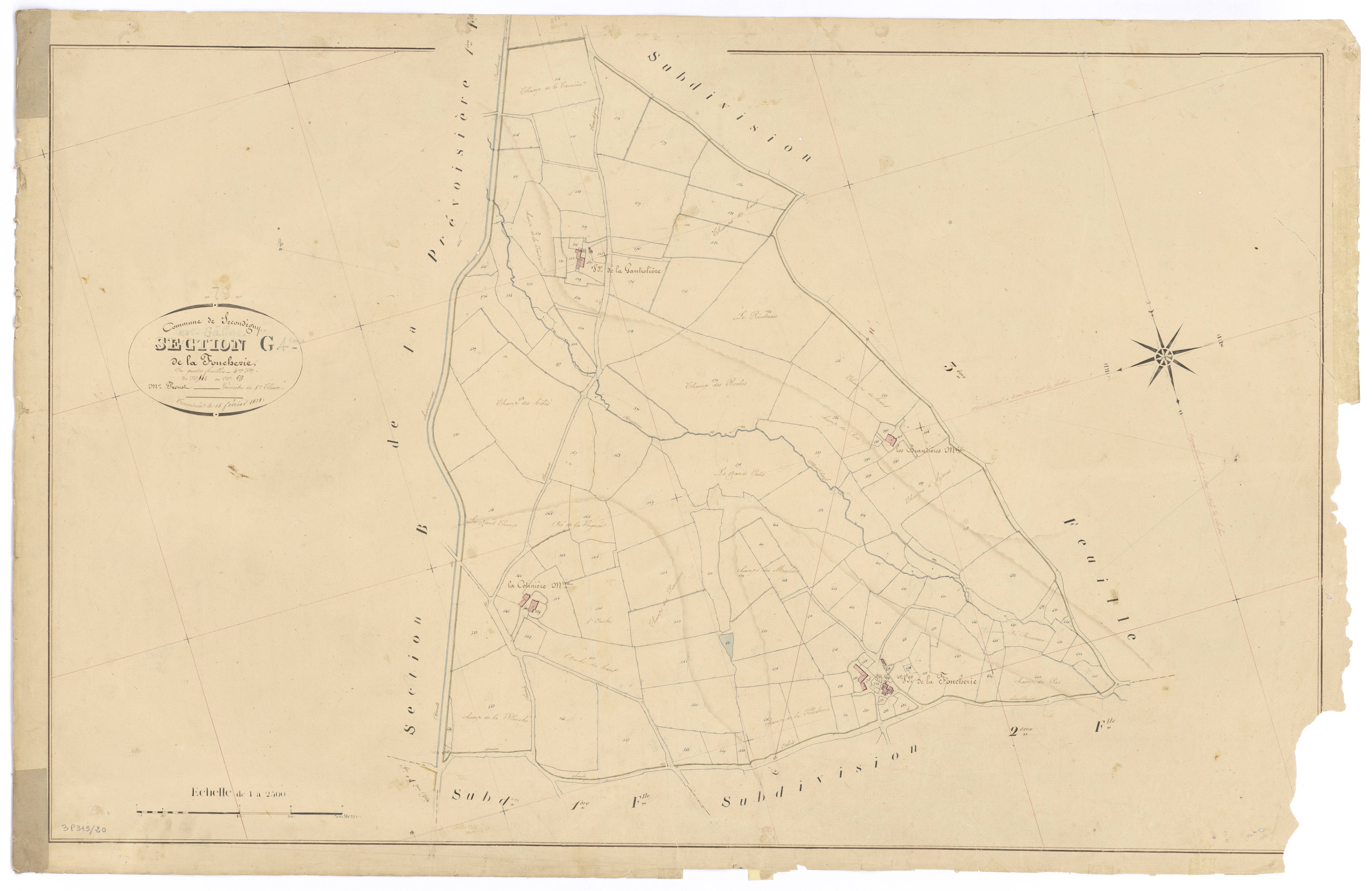 Secondigny - FRAD079_CADASTRE_NAPOLEONIEN Section G4 dite de la Foucherie 