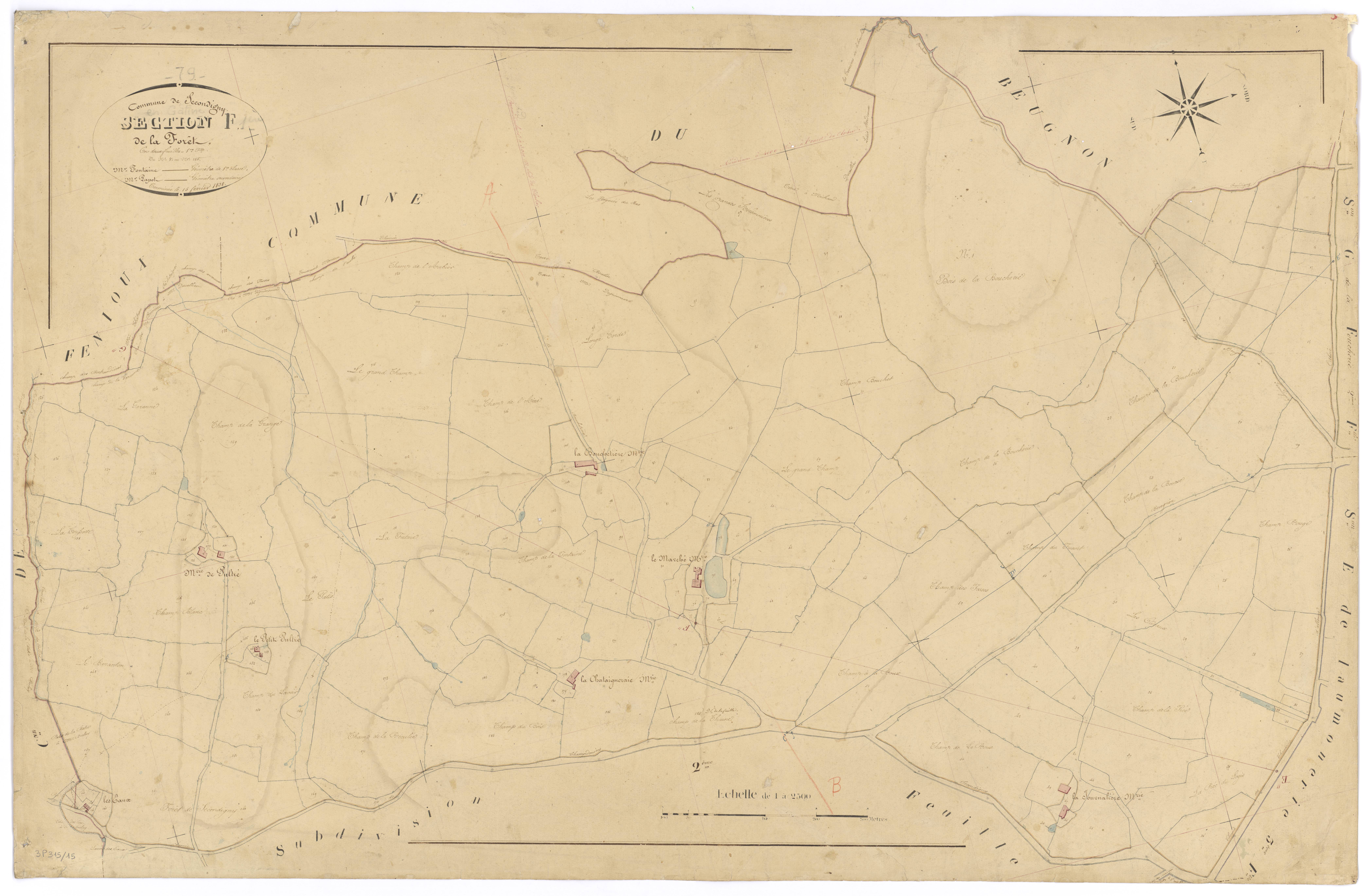 Secondigny - FRAD079_CADASTRE_NAPOLEONIEN Section F1 dite de la Forêt 