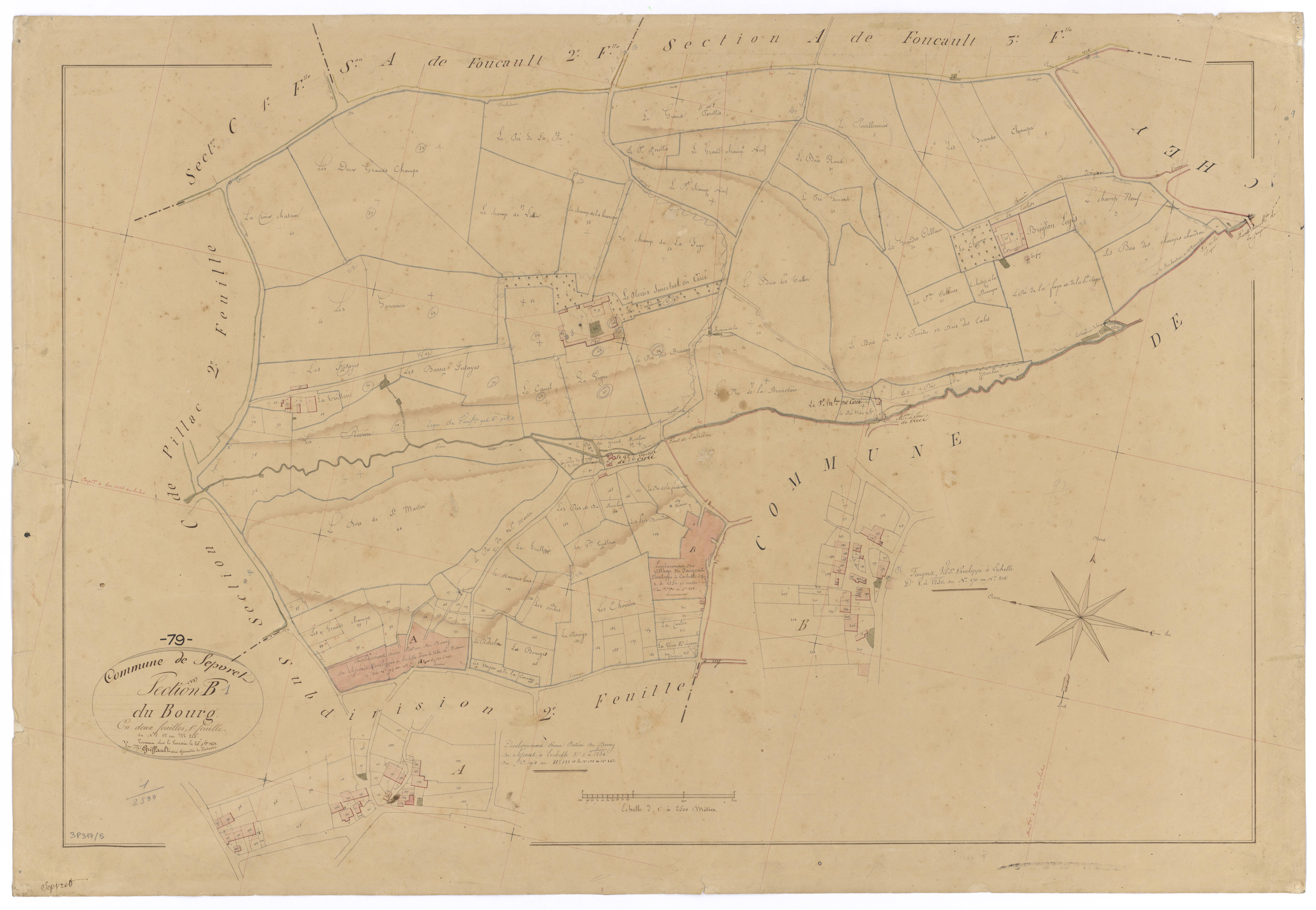 Sepvret - FRAD079_CADASTRE_NAPOLEONIEN Section B1 dite du Bourg 