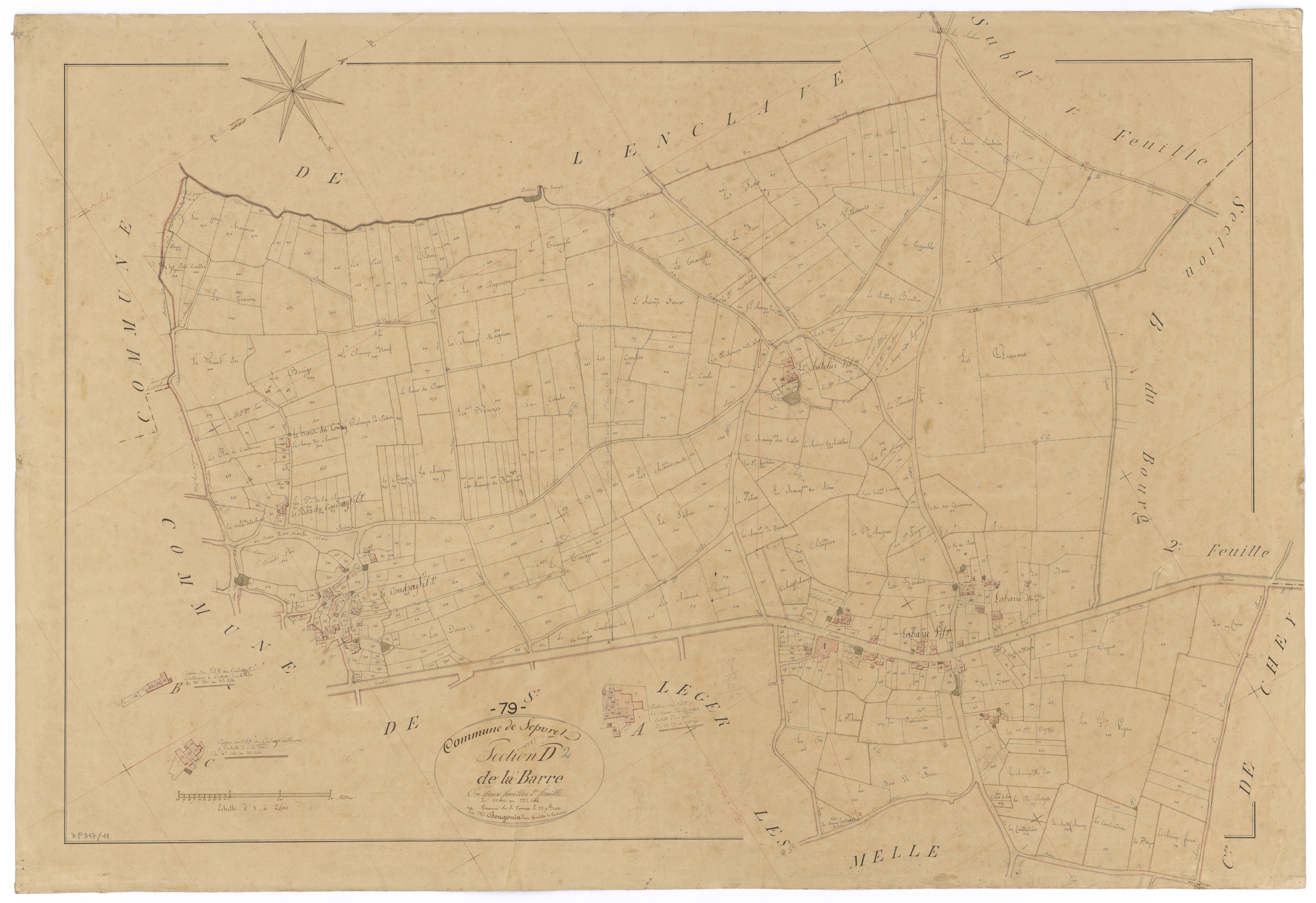 Sepvret - FRAD079_CADASTRE_NAPOLEONIEN Section D2 dite de la Barre