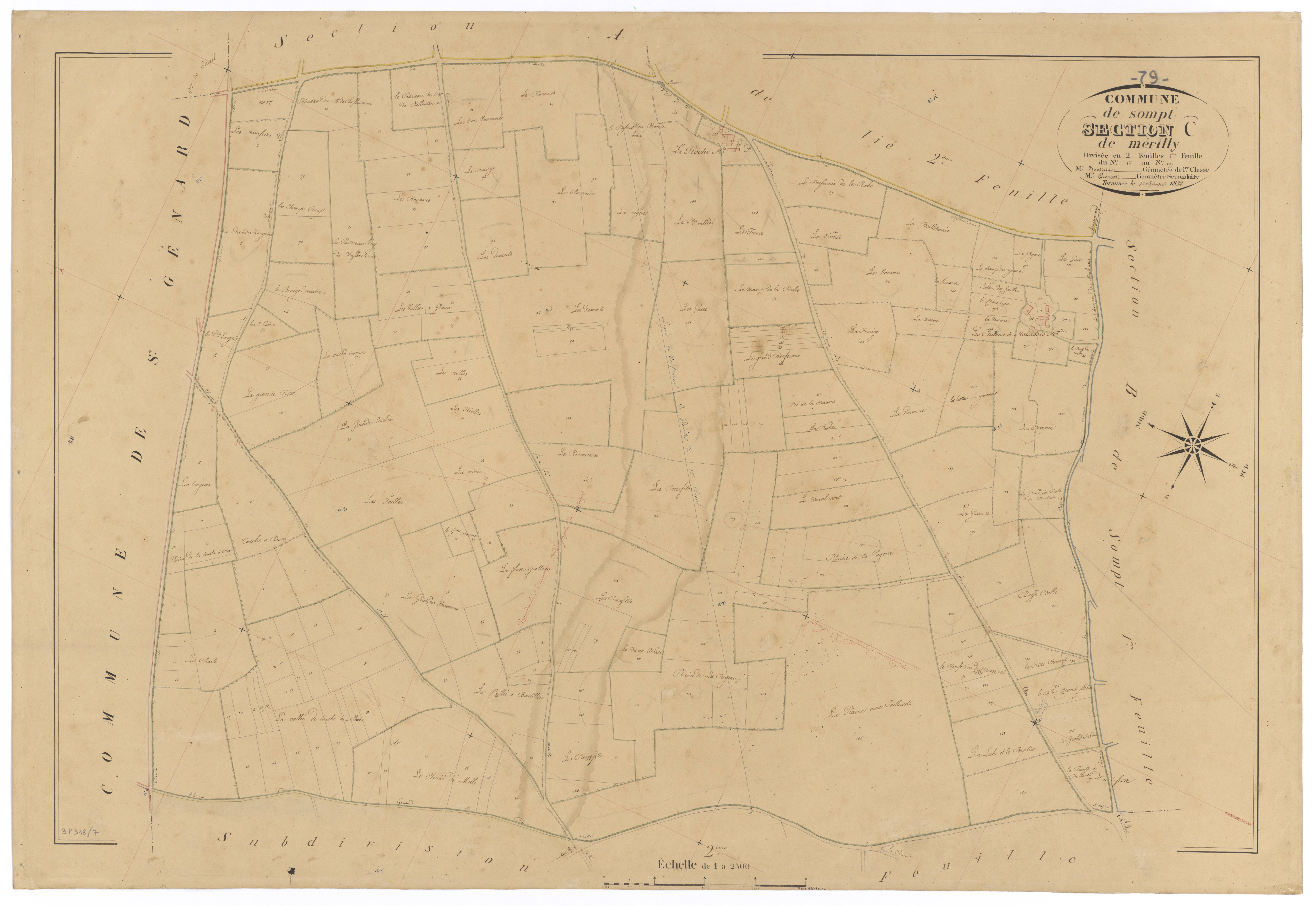 Sompt - FRAD079_CADASTRE_NAPOLEONIEN Section C2 dite de Mérilly