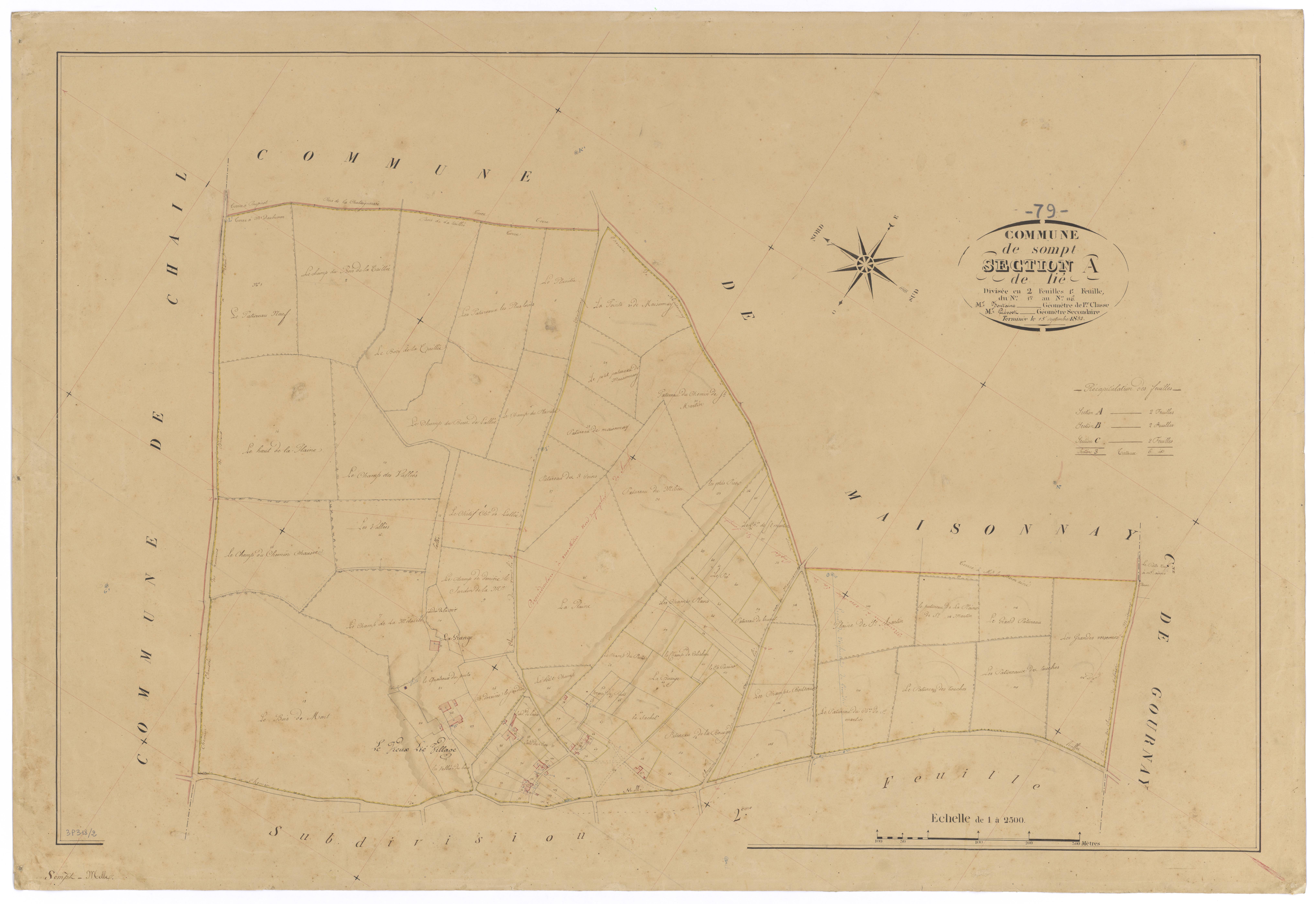Sompt - FRAD079_CADASTRE_NAPOLEONIEN Section A1 dite de Lié