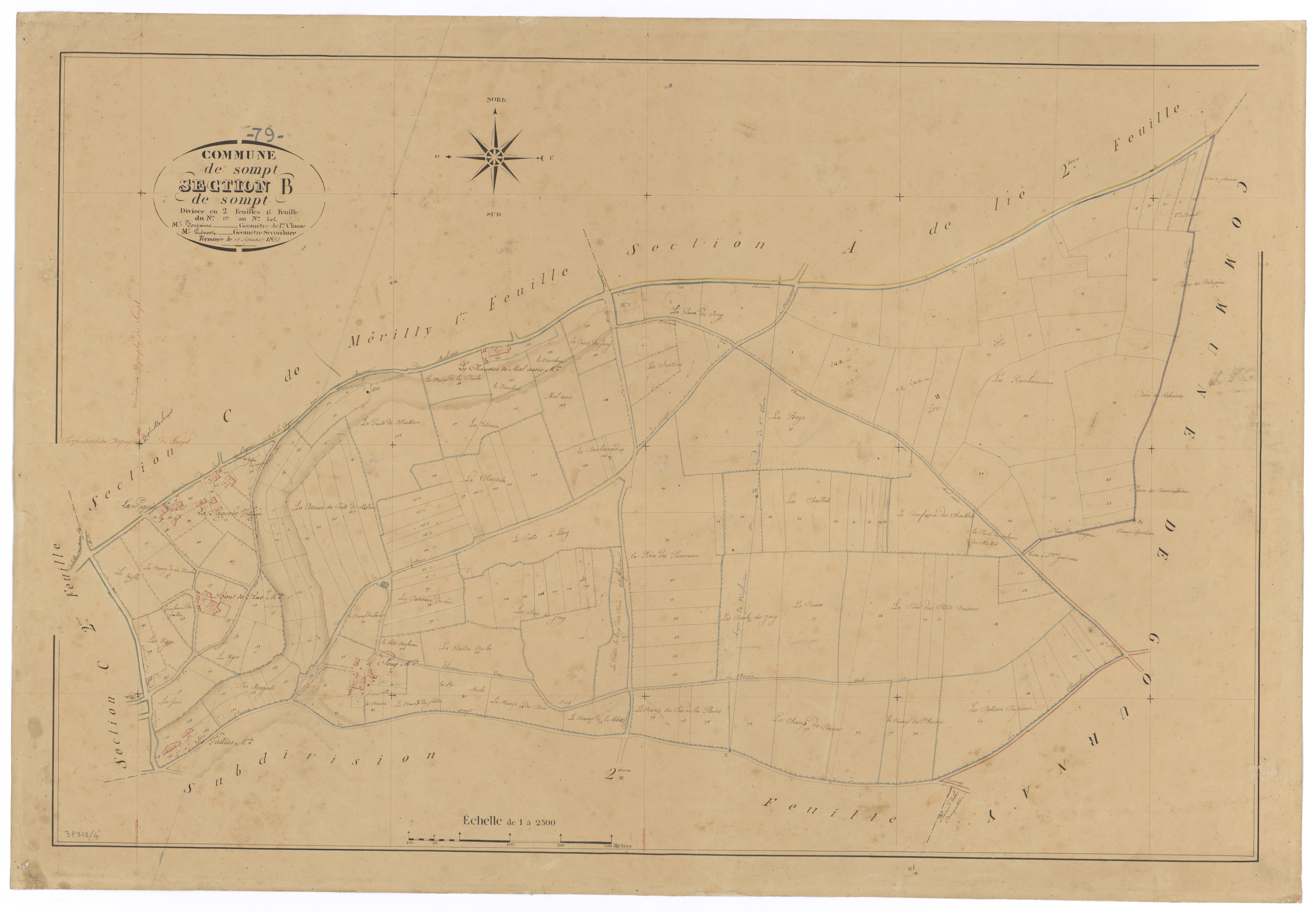 Sompt - FRAD079_CADASTRE_NAPOLEONIEN Section B1 dite de Sompt