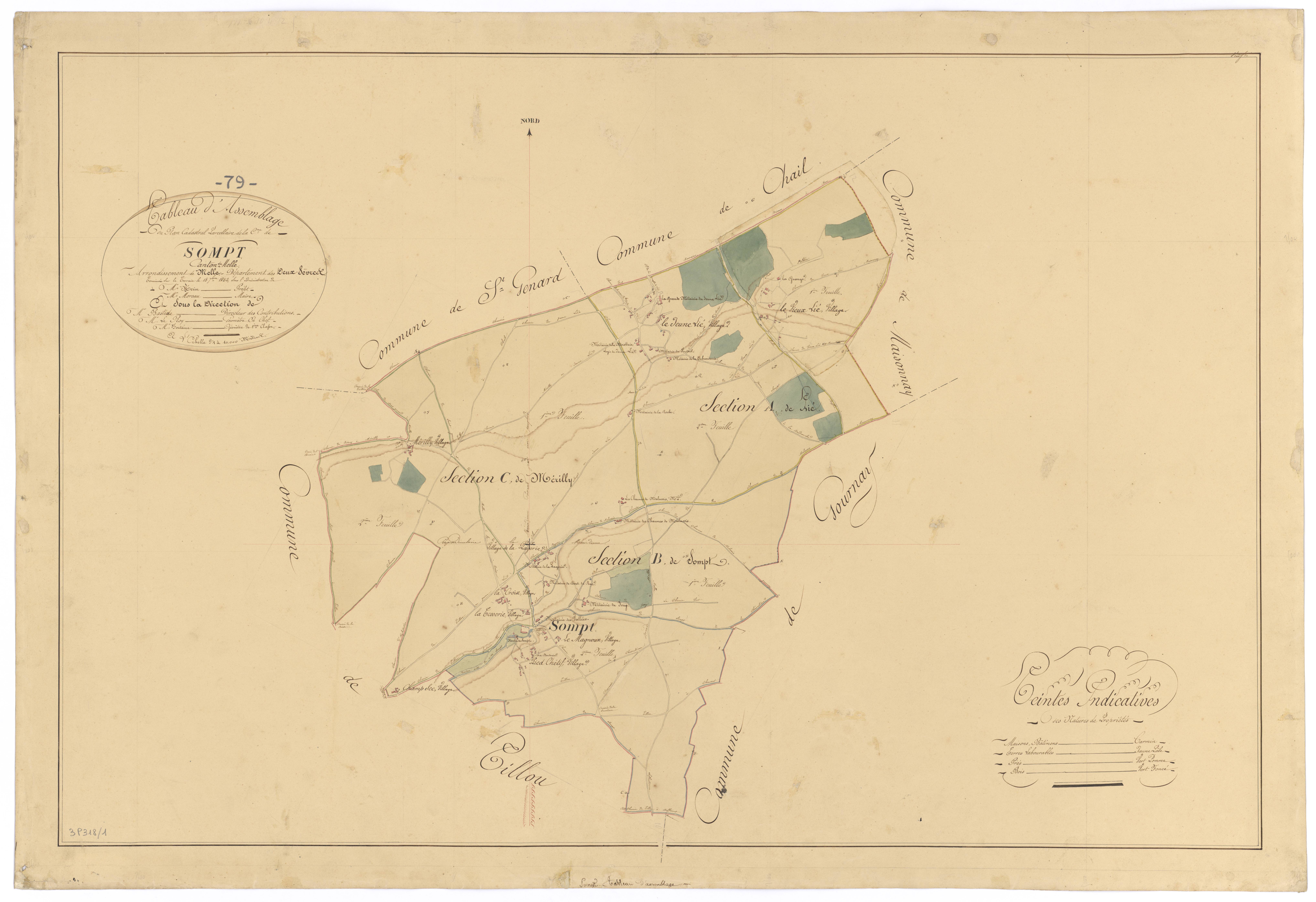 Sompt - FRAD079_CADASTRE_NAPOLEONIEN Tableau d'assemblage 