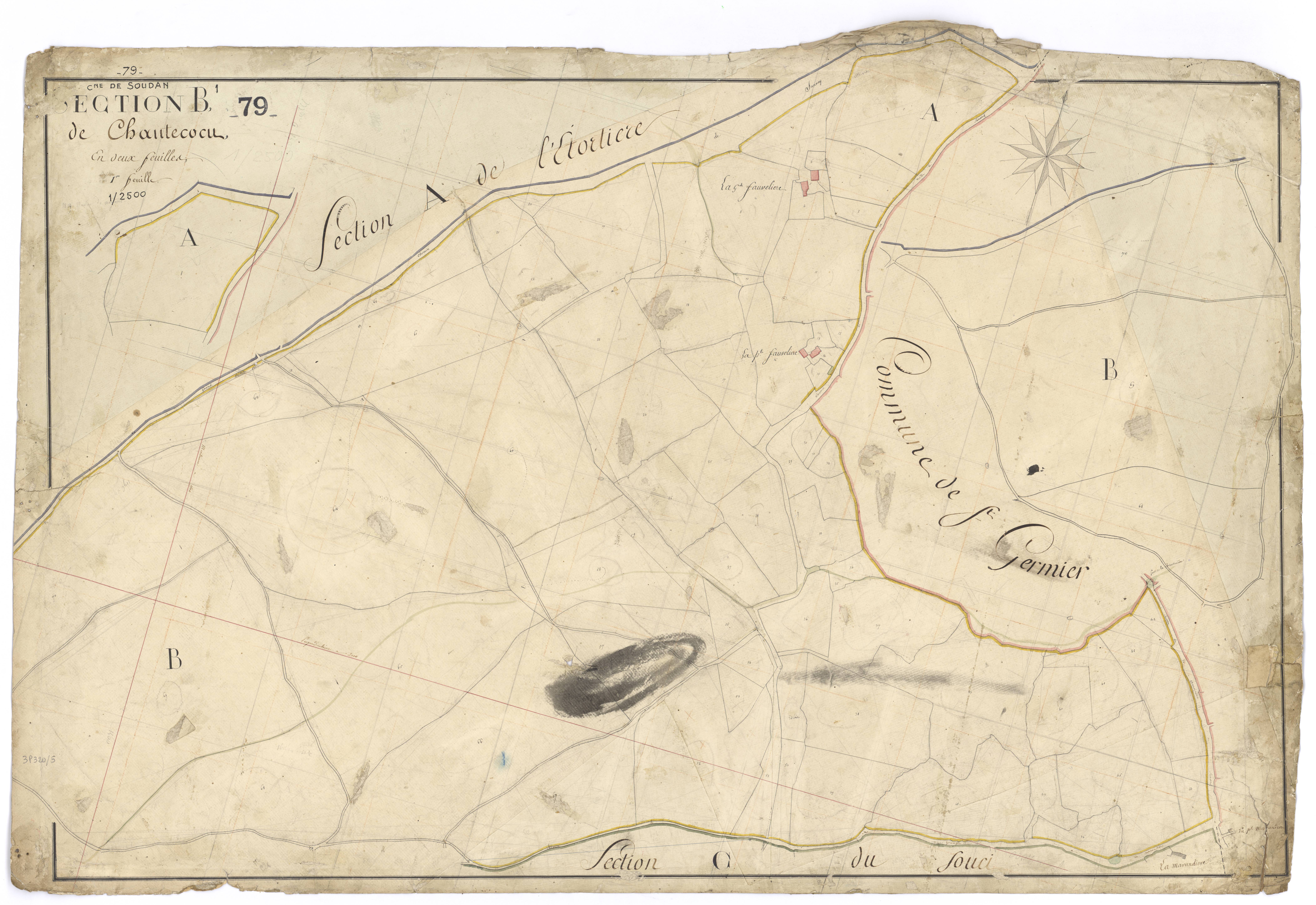 Soudan - FRAD079_CADASTRE_NAPOLEONIEN Section B1 dite de Chantecocu 