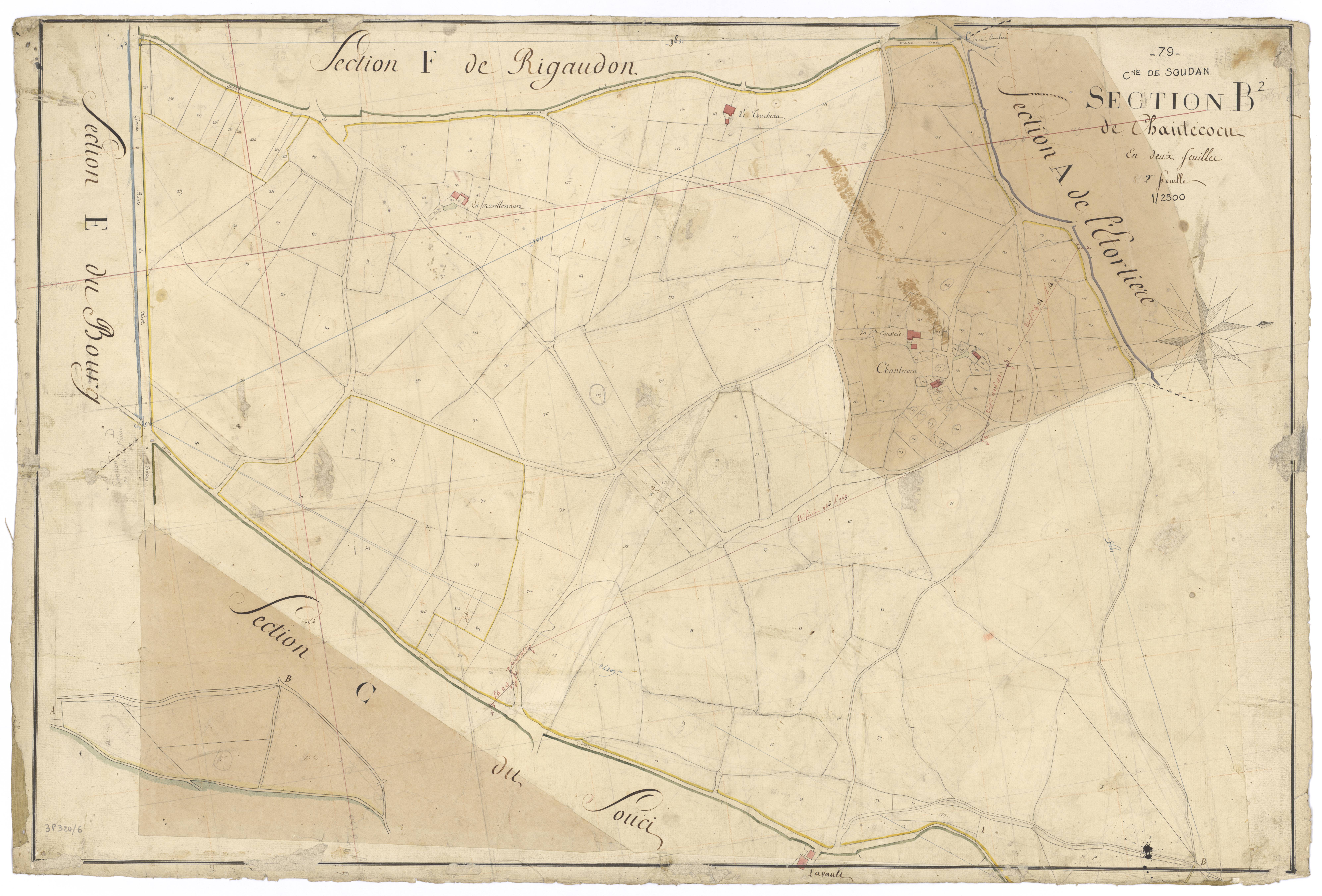 Soudan - FRAD079_CADASTRE_NAPOLEONIEN Section B2 dite de Chantecocu 