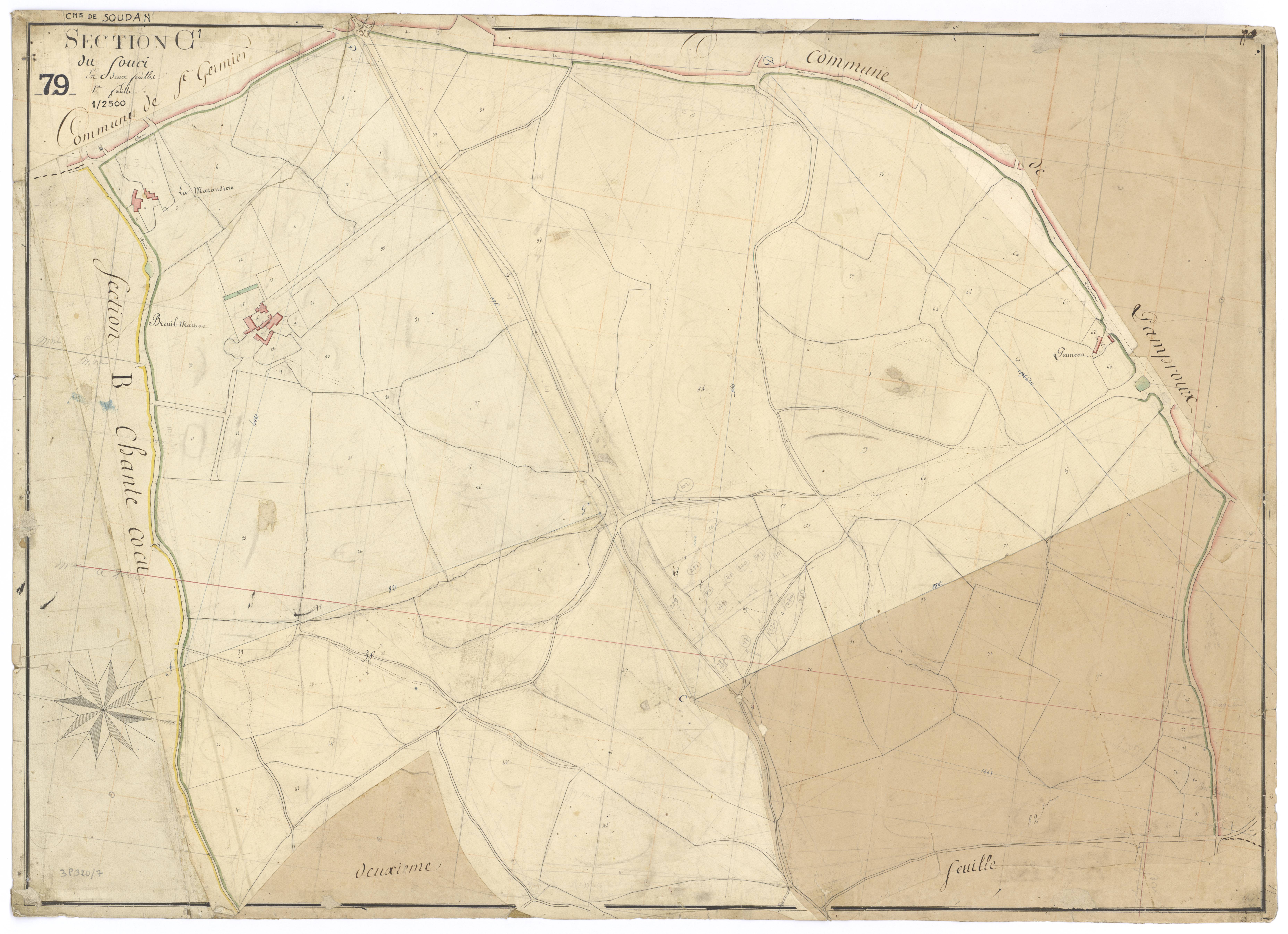 Soudan - FRAD079_CADASTRE_NAPOLEONIEN Section C1 dite du Souci 