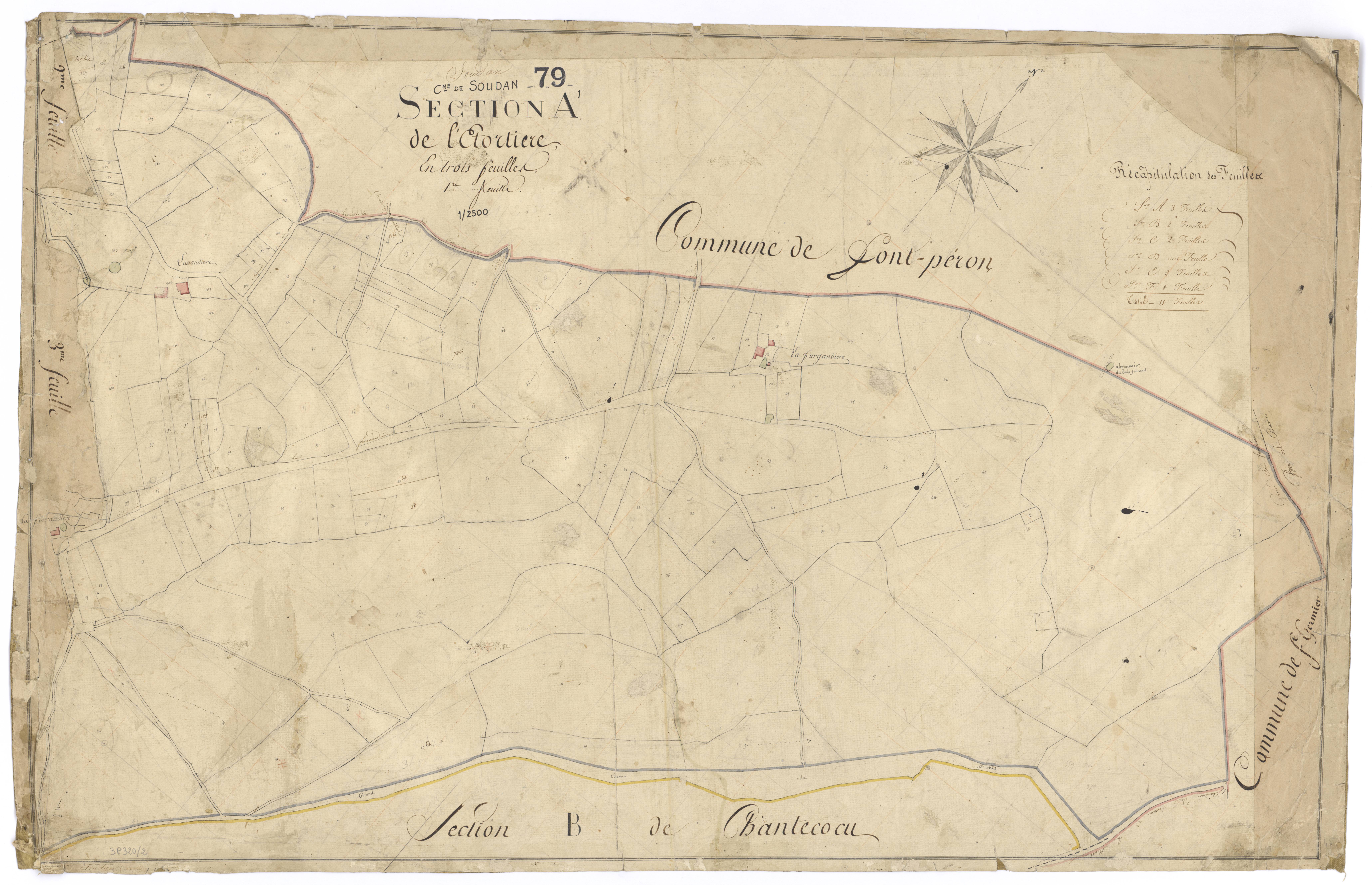 Soudan - FRAD079_CADASTRE_NAPOLEONIEN Section A1 dite de l'Etortiere 