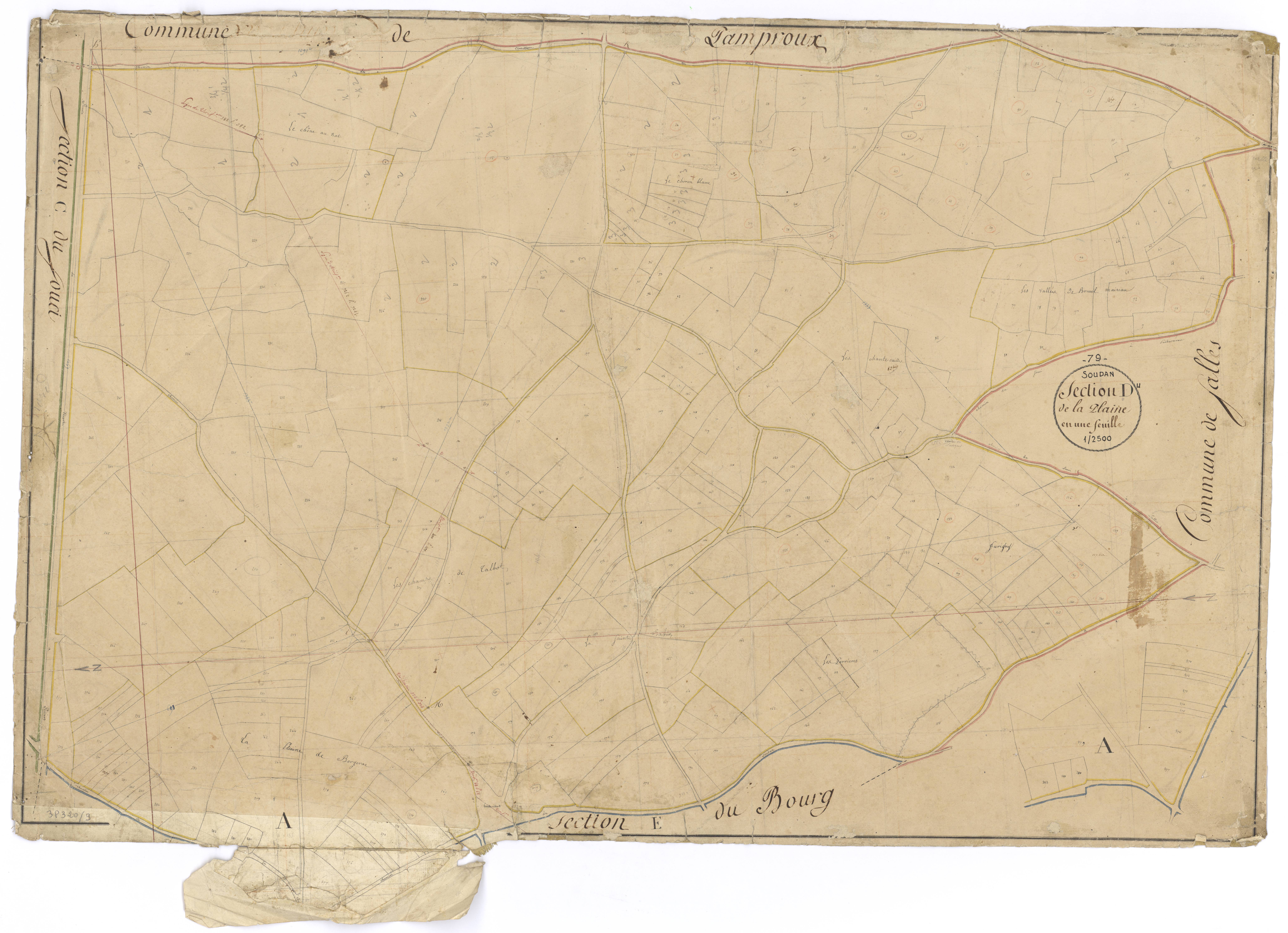 Soudan - FRAD079_CADASTRE_NAPOLEONIEN Section D dite de la Plaine 