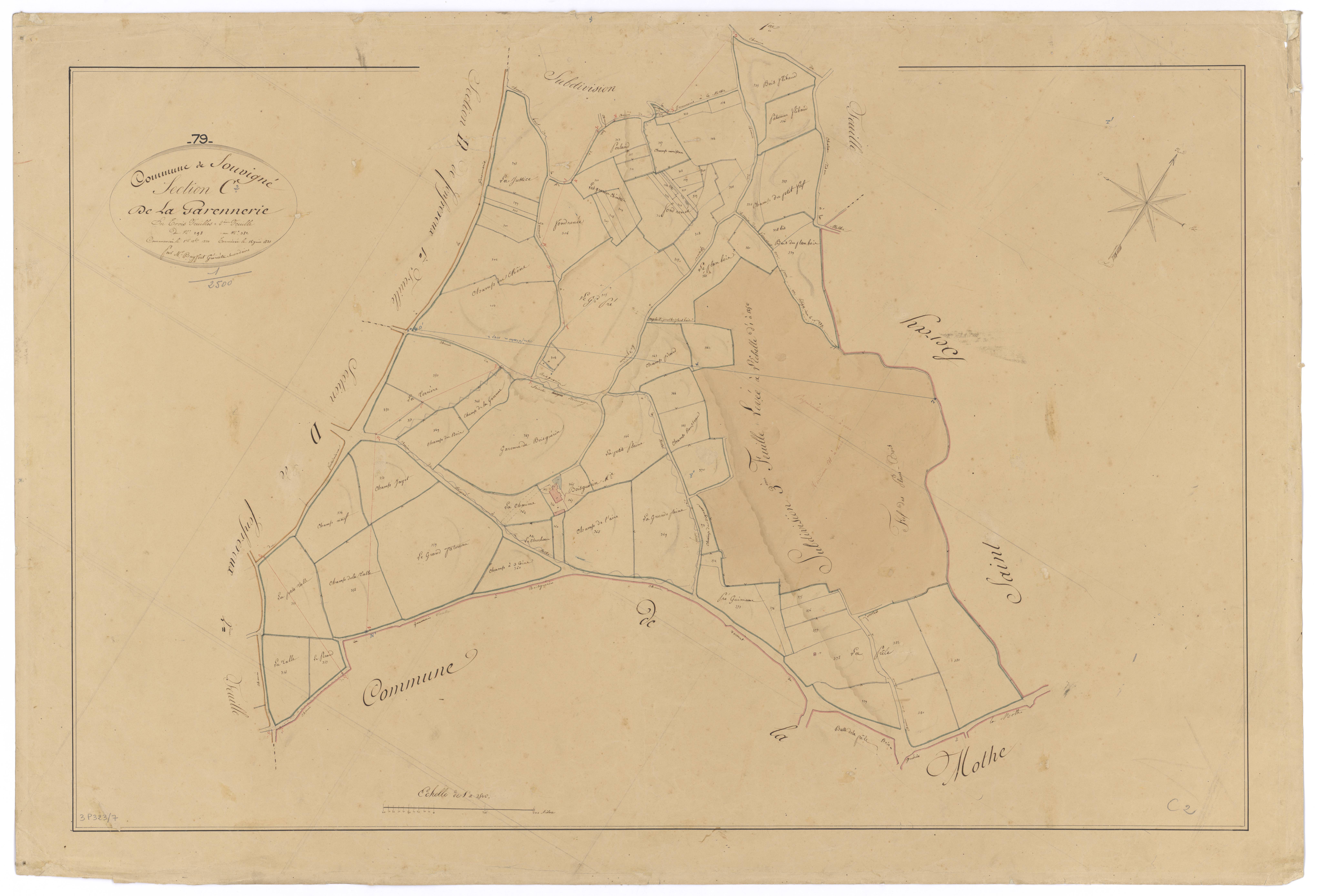 Souvigné - FRAD079_CADASTRE_NAPOLEONIEN Section C2 dite de la Garennerie 