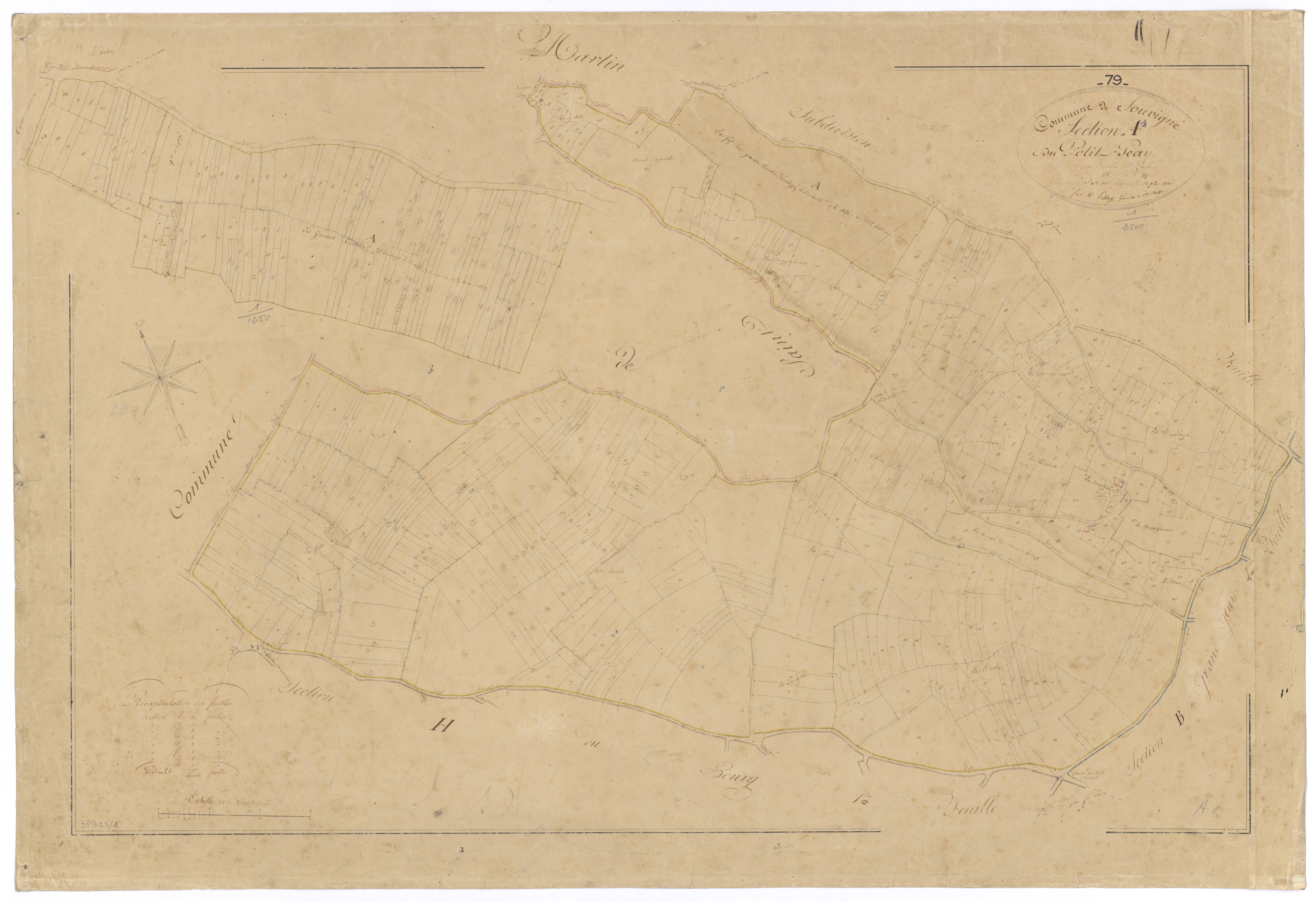 Souvigné - FRAD079_CADASTRE_NAPOLEONIEN Section A1 dite du Petit Geay 