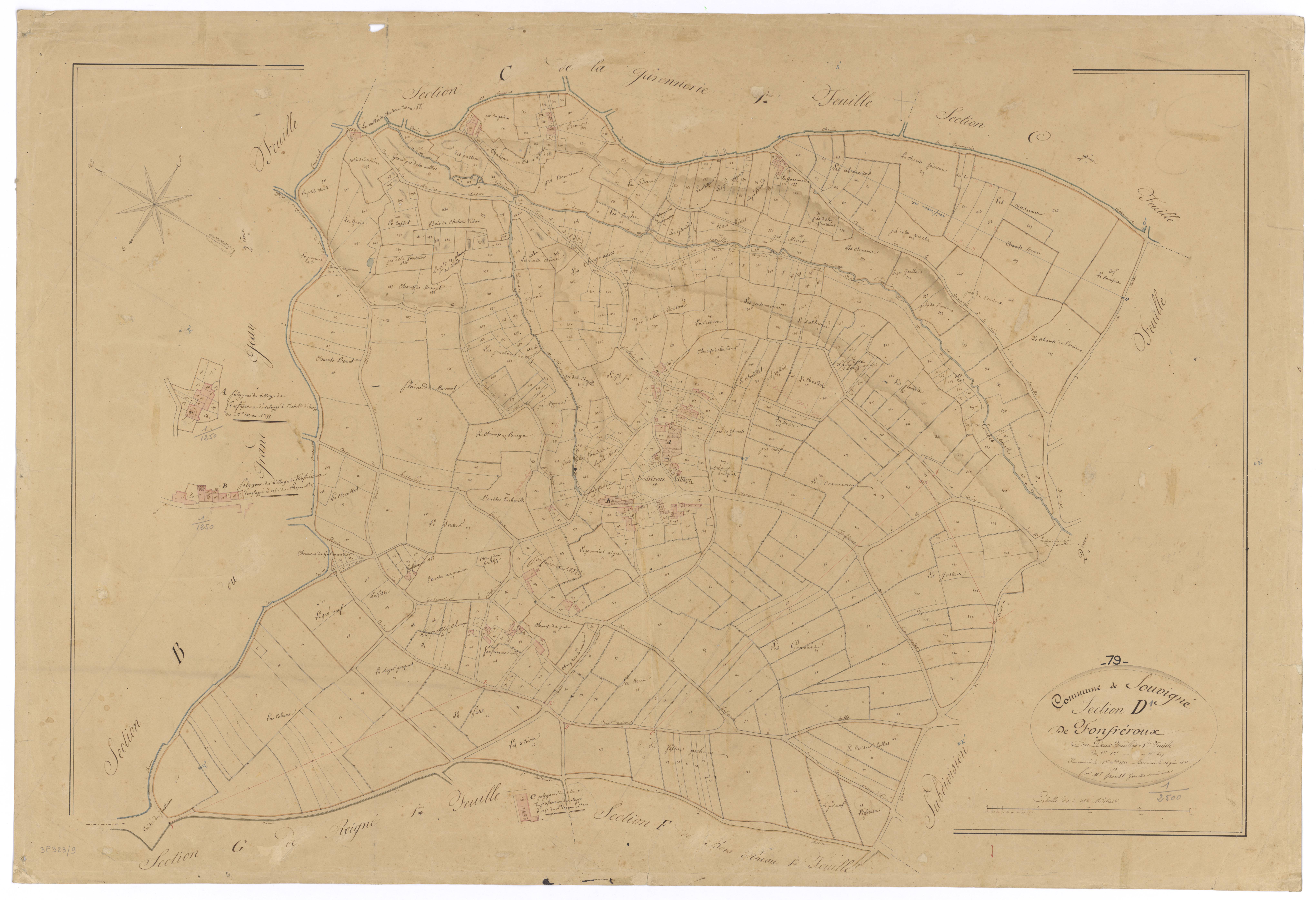 Souvigné - FRAD079_CADASTRE_NAPOLEONIEN Section D1 dite de Fonfréroux 