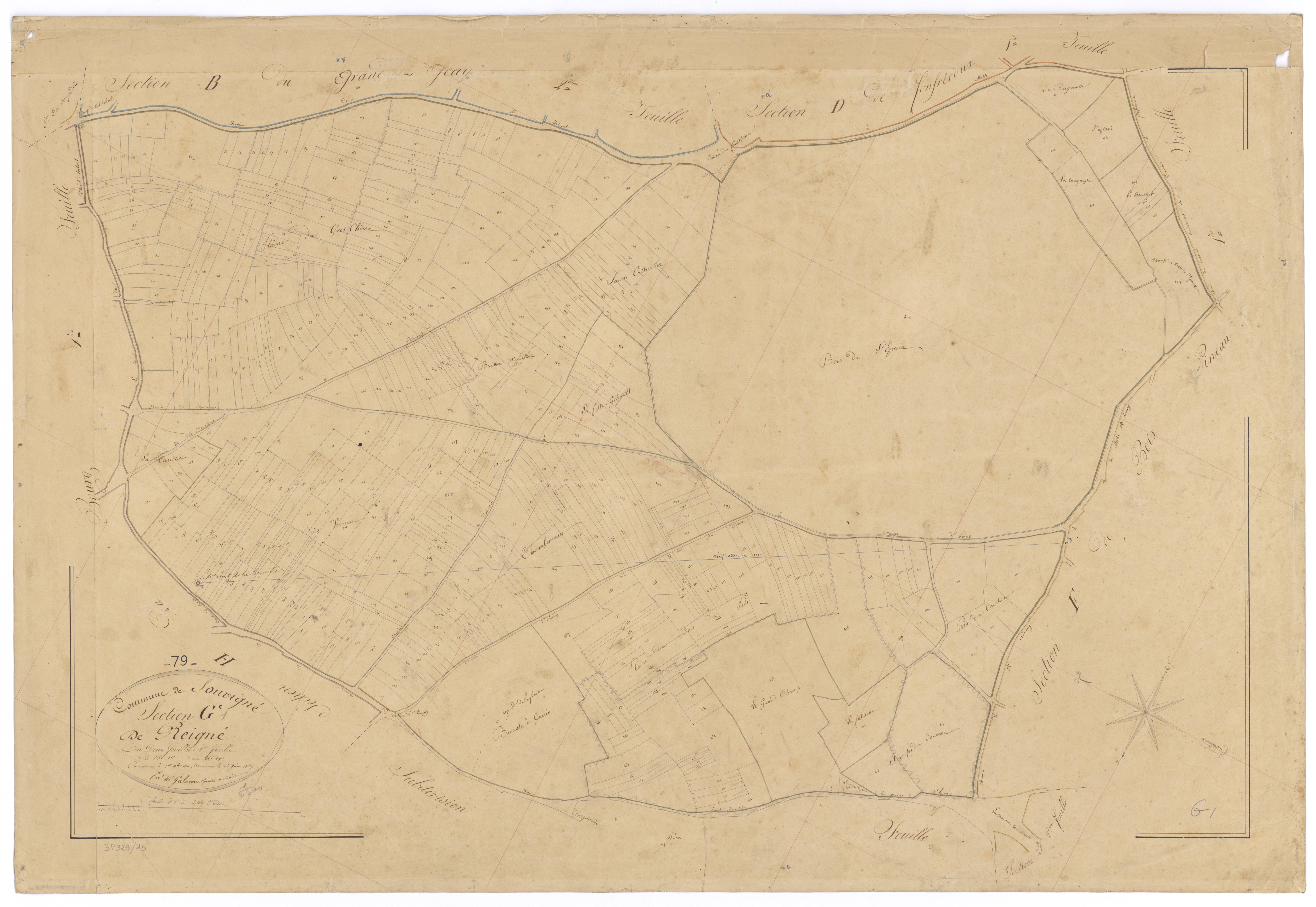 Souvigné - FRAD079_CADASTRE_NAPOLEONIEN Section G1 dite de Reigné 