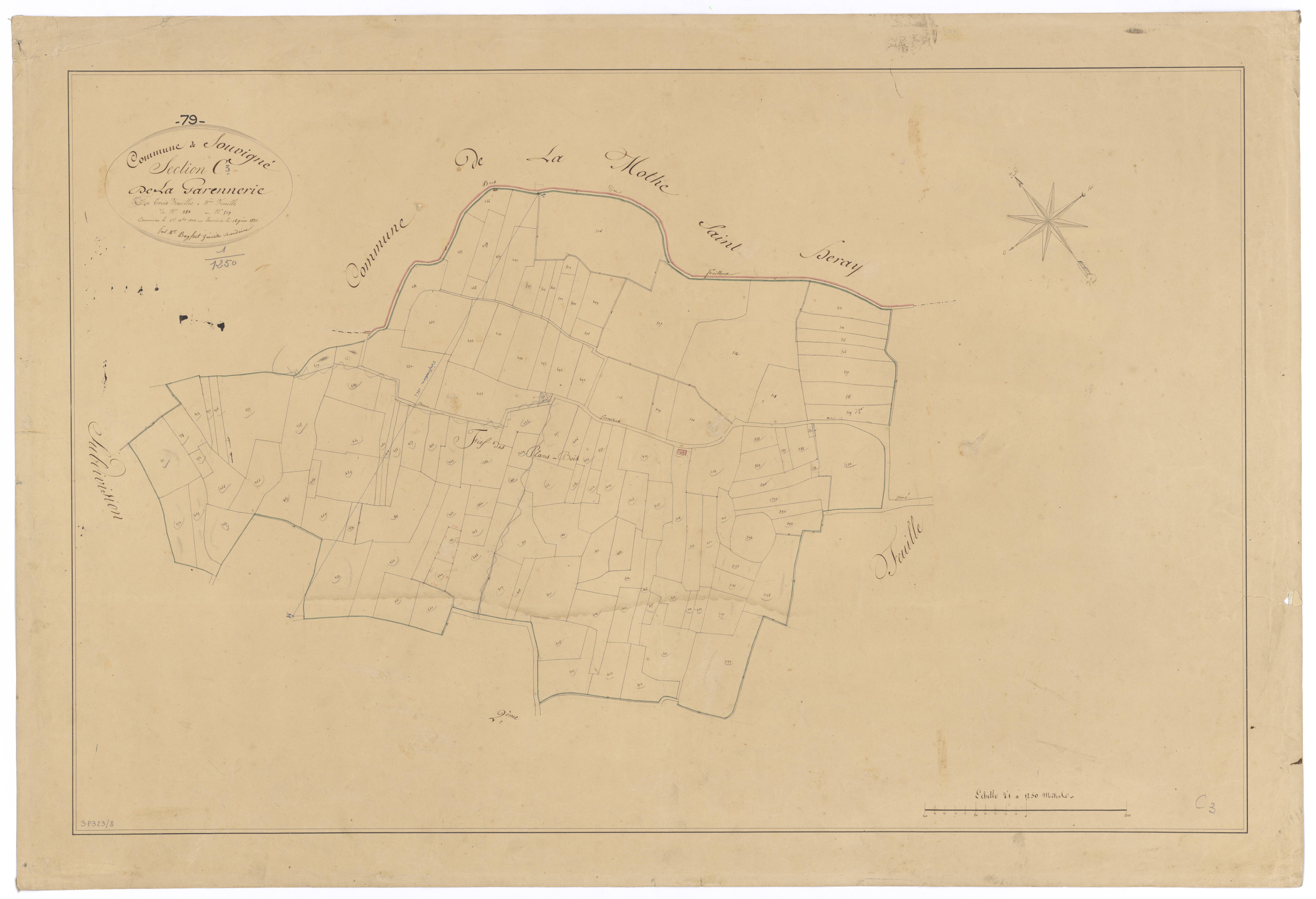 Souvigné - FRAD079_CADASTRE_NAPOLEONIEN Section C3 dite de la Garennerie 
