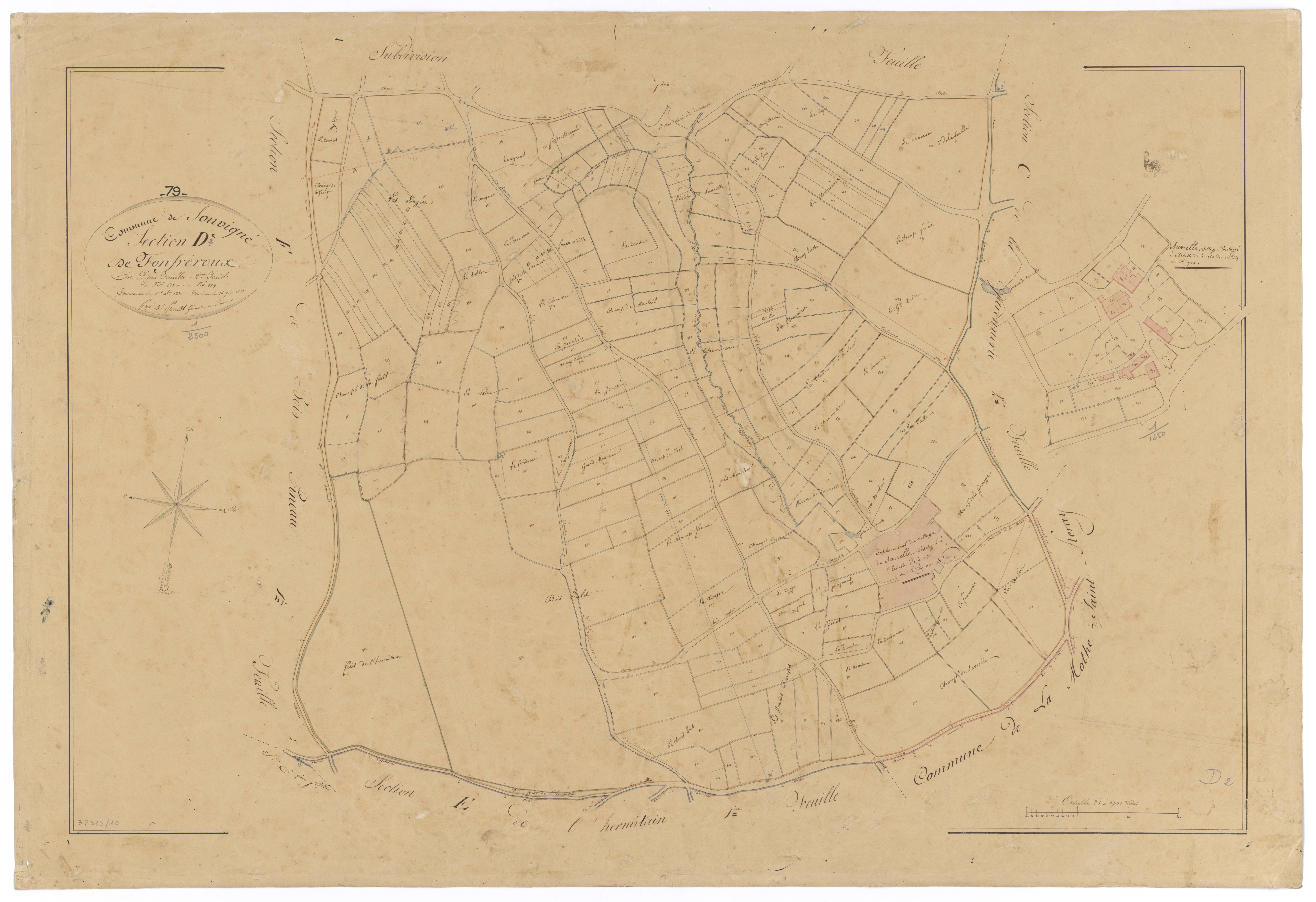 Souvigné - FRAD079_CADASTRE_NAPOLEONIEN Section D2 dite de Fonfréroux 