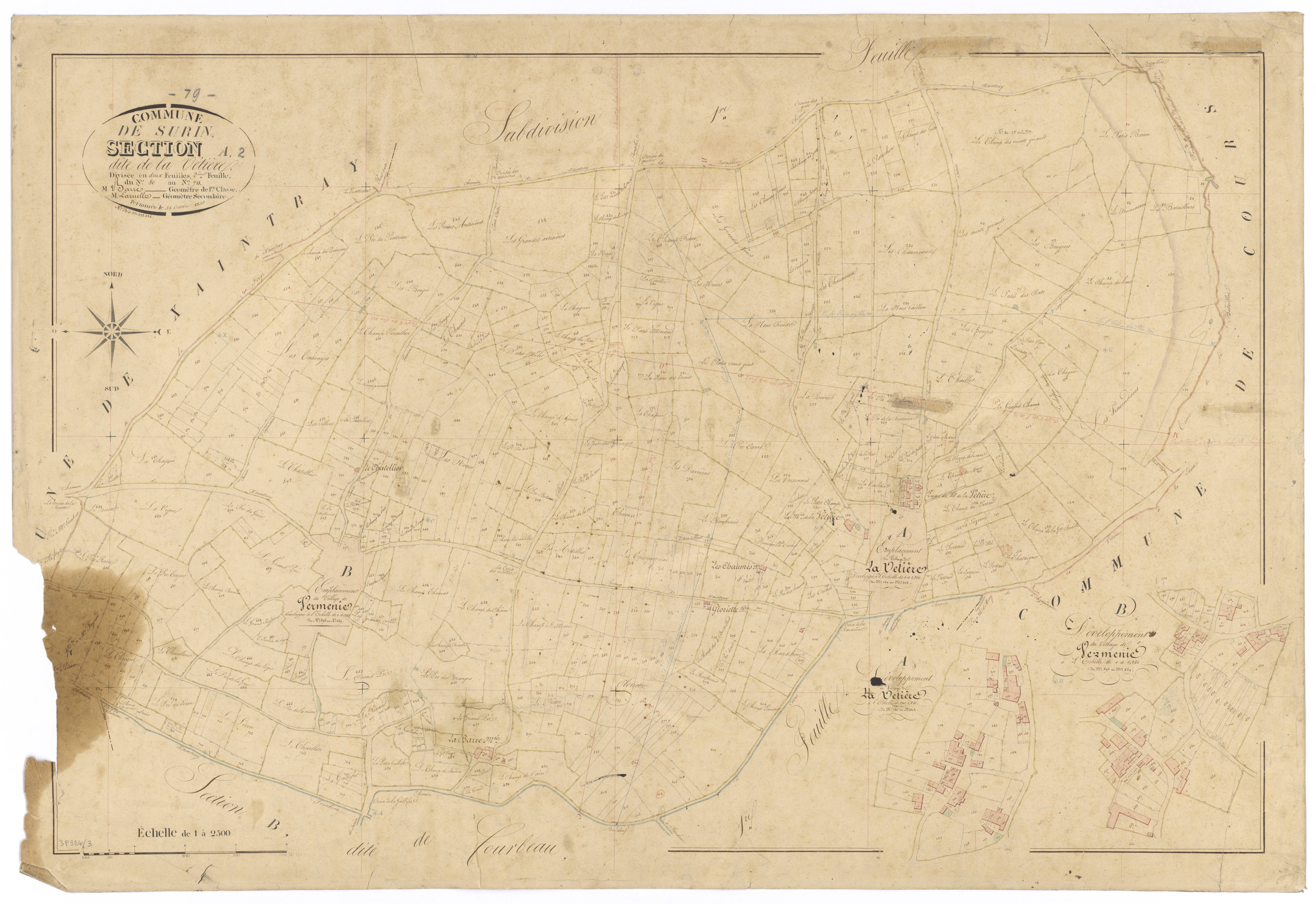 Surin - FRAD079_CADASTRE_NAPOLEONIEN Section A2 dite de la Vétière 