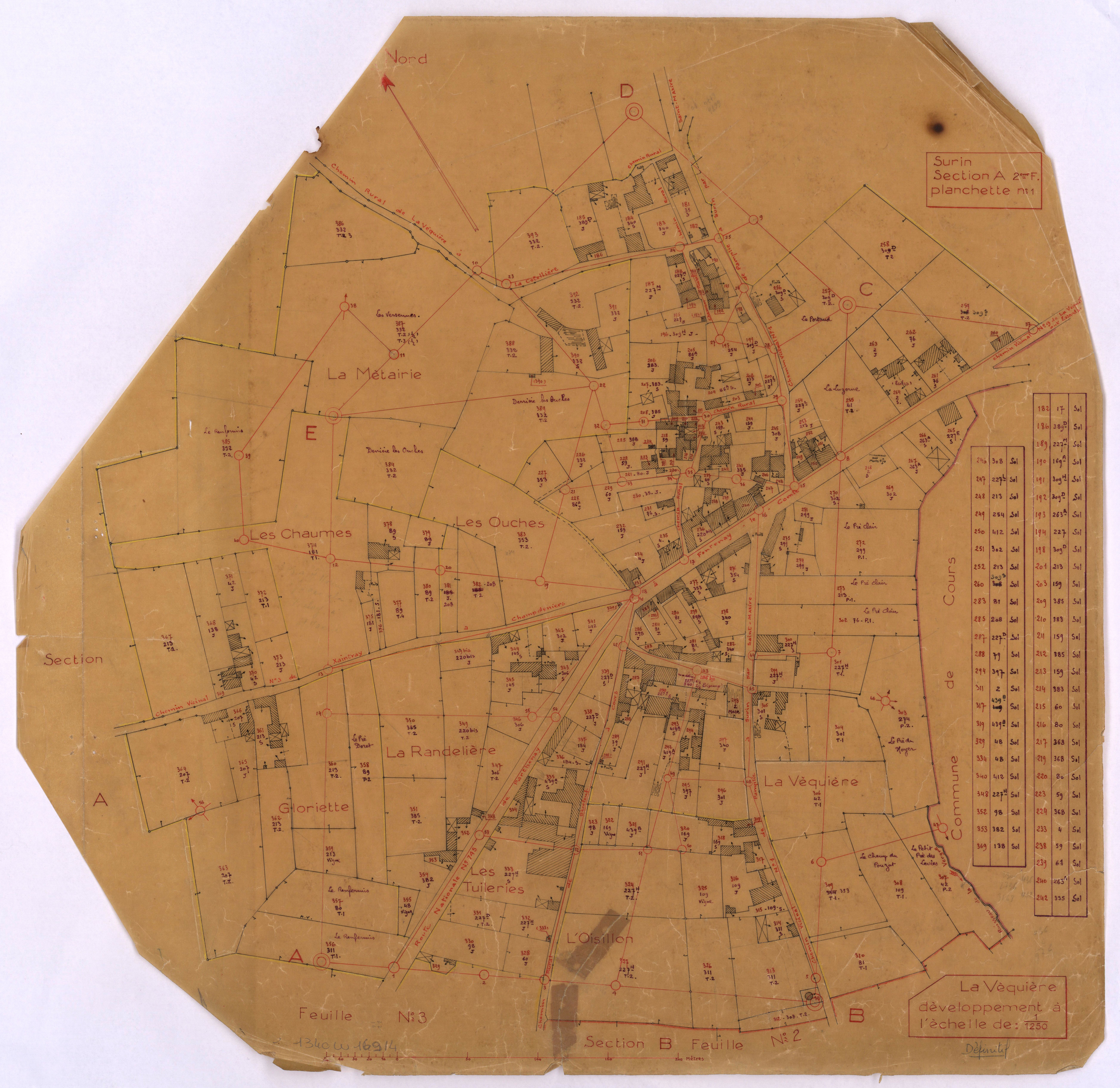 Surin - FRAD079_CADASTRE_RECENT Section A (Feuille 1) 