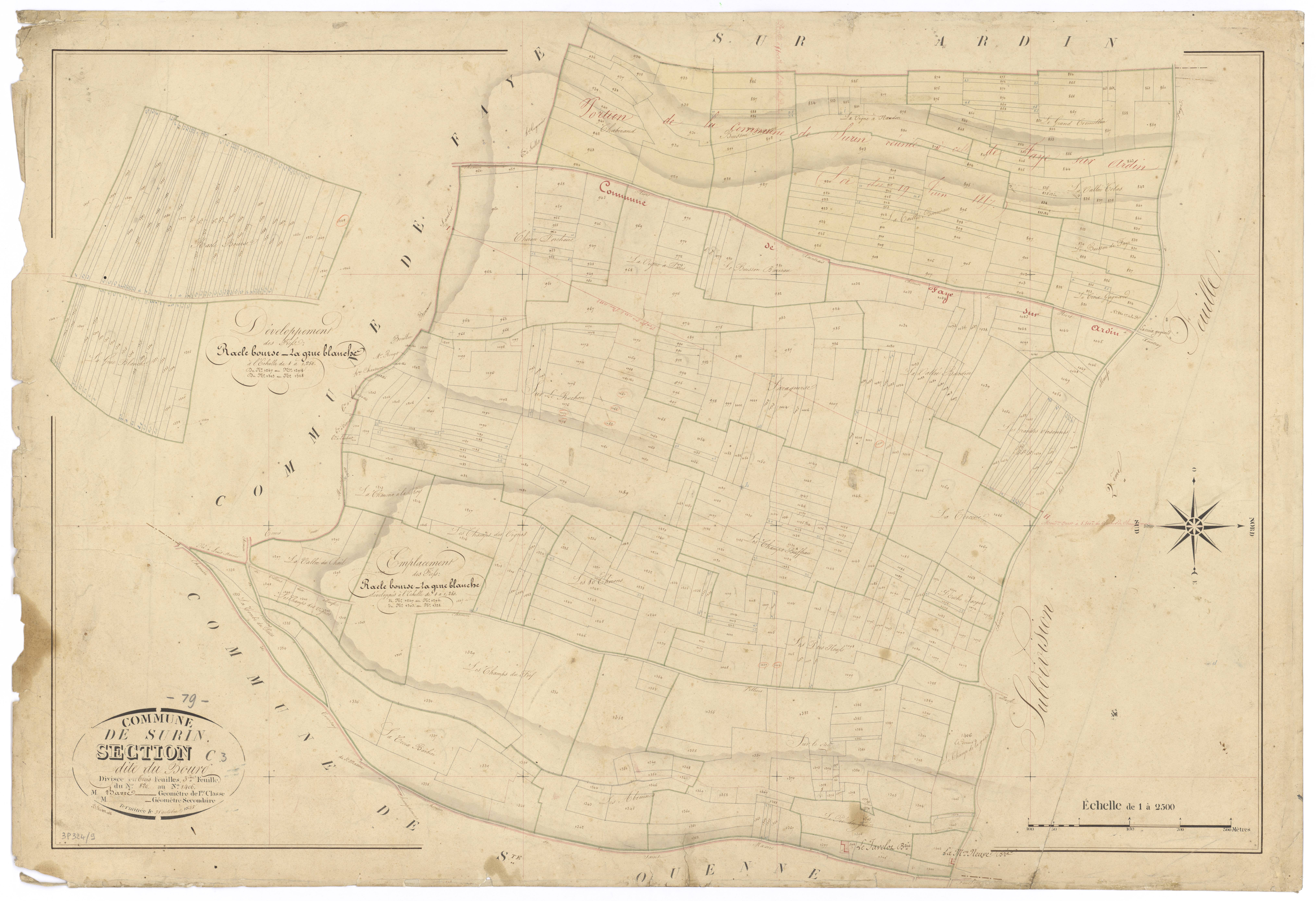 Surin - FRAD079_CADASTRE_NAPOLEONIEN Section C3 dite du Bourg 