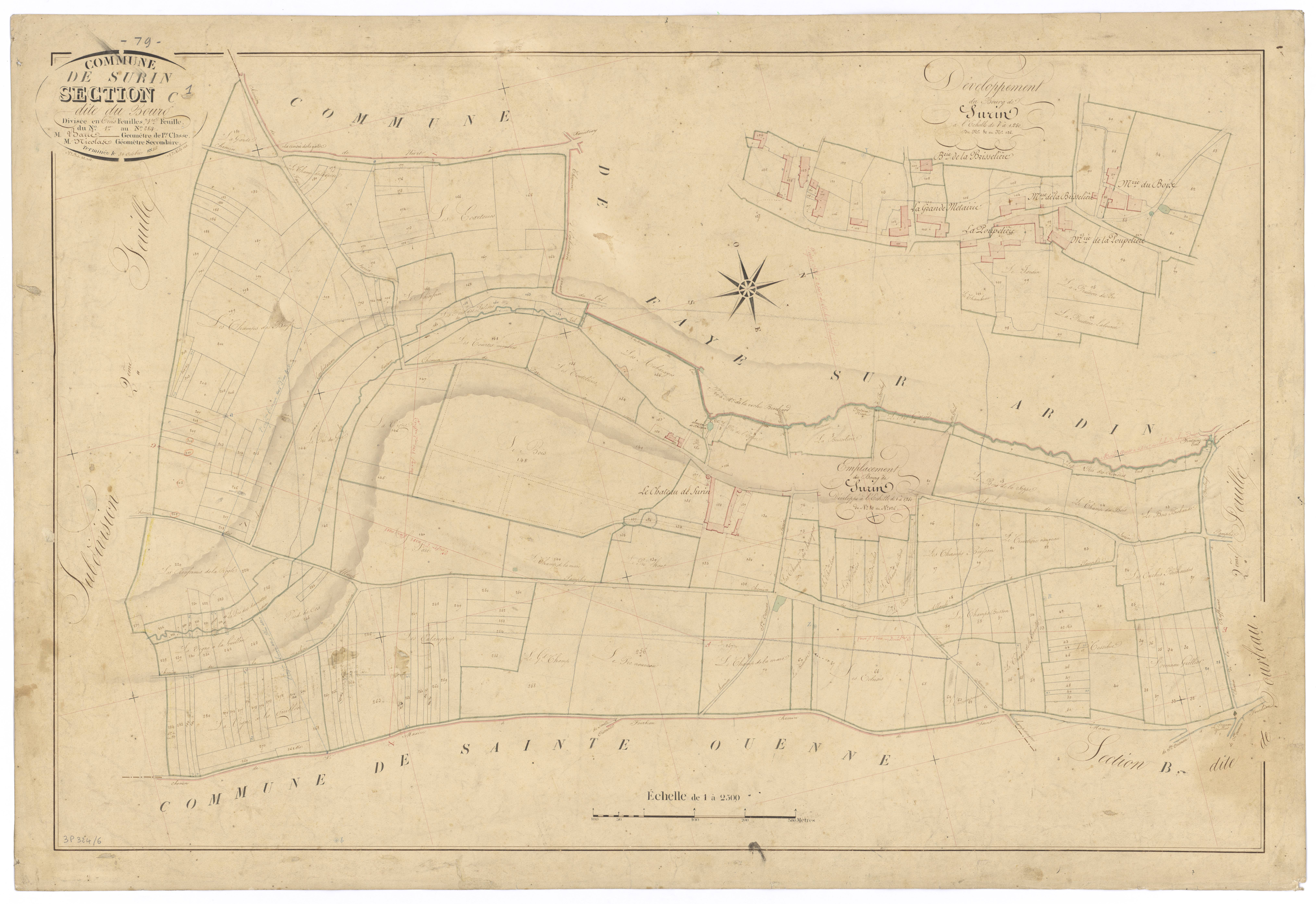 Surin - FRAD079_CADASTRE_NAPOLEONIEN Section C1 dite du Bourg 