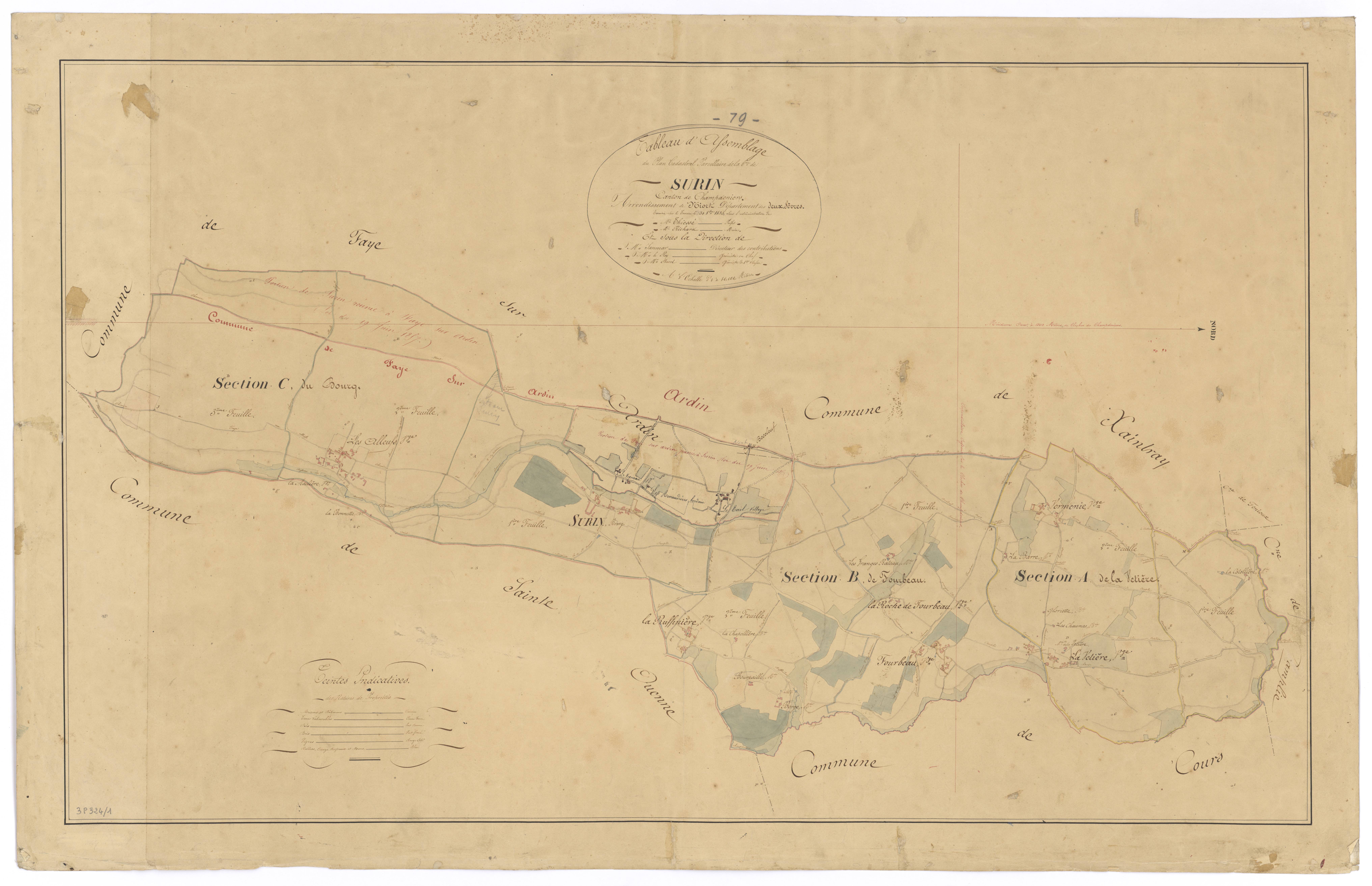 Surin - FRAD079_CADASTRE_NAPOLEONIEN Tableau d'assemblage 