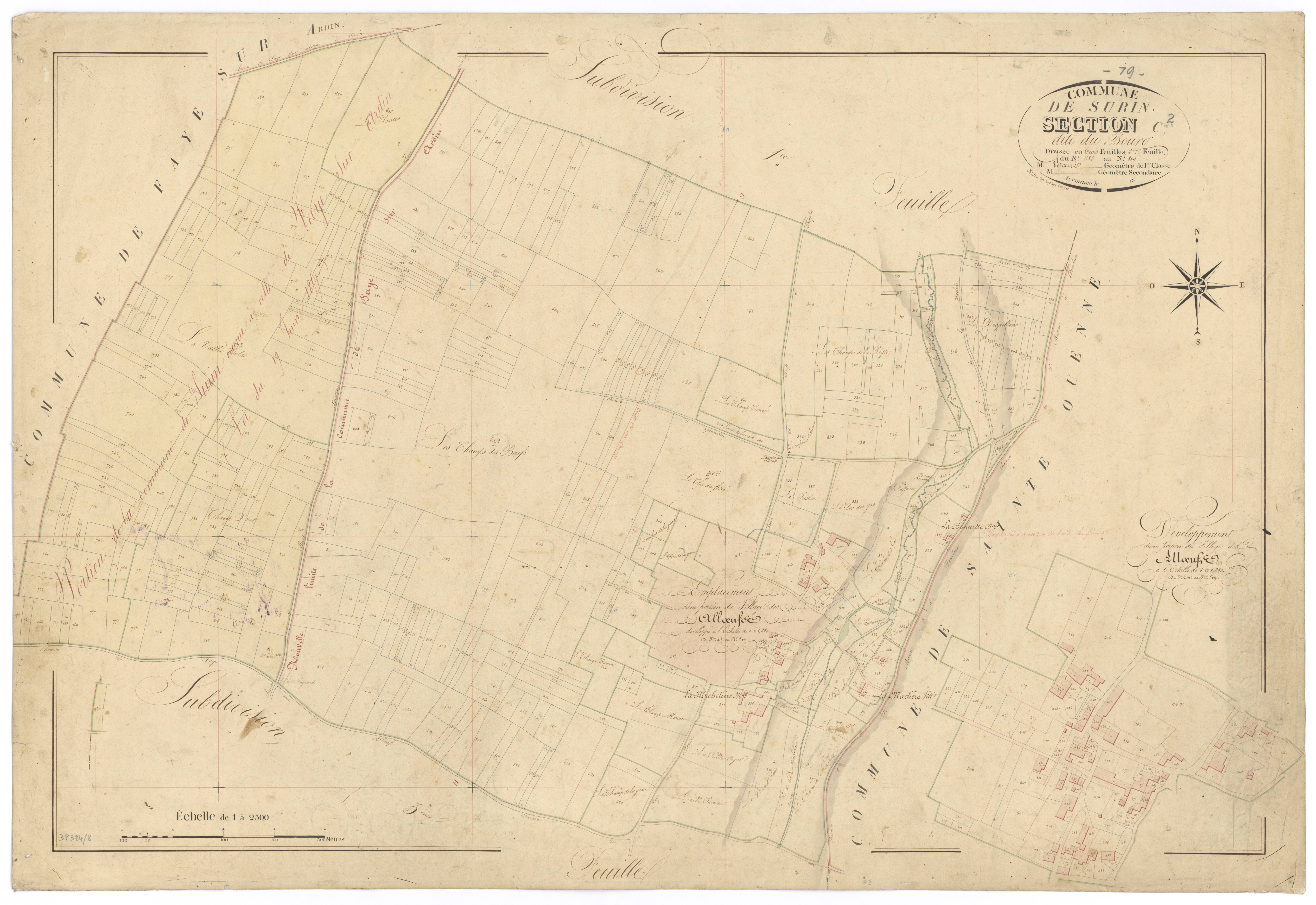 Surin - FRAD079_CADASTRE_NAPOLEONIEN Section C2 dite du Bourg 