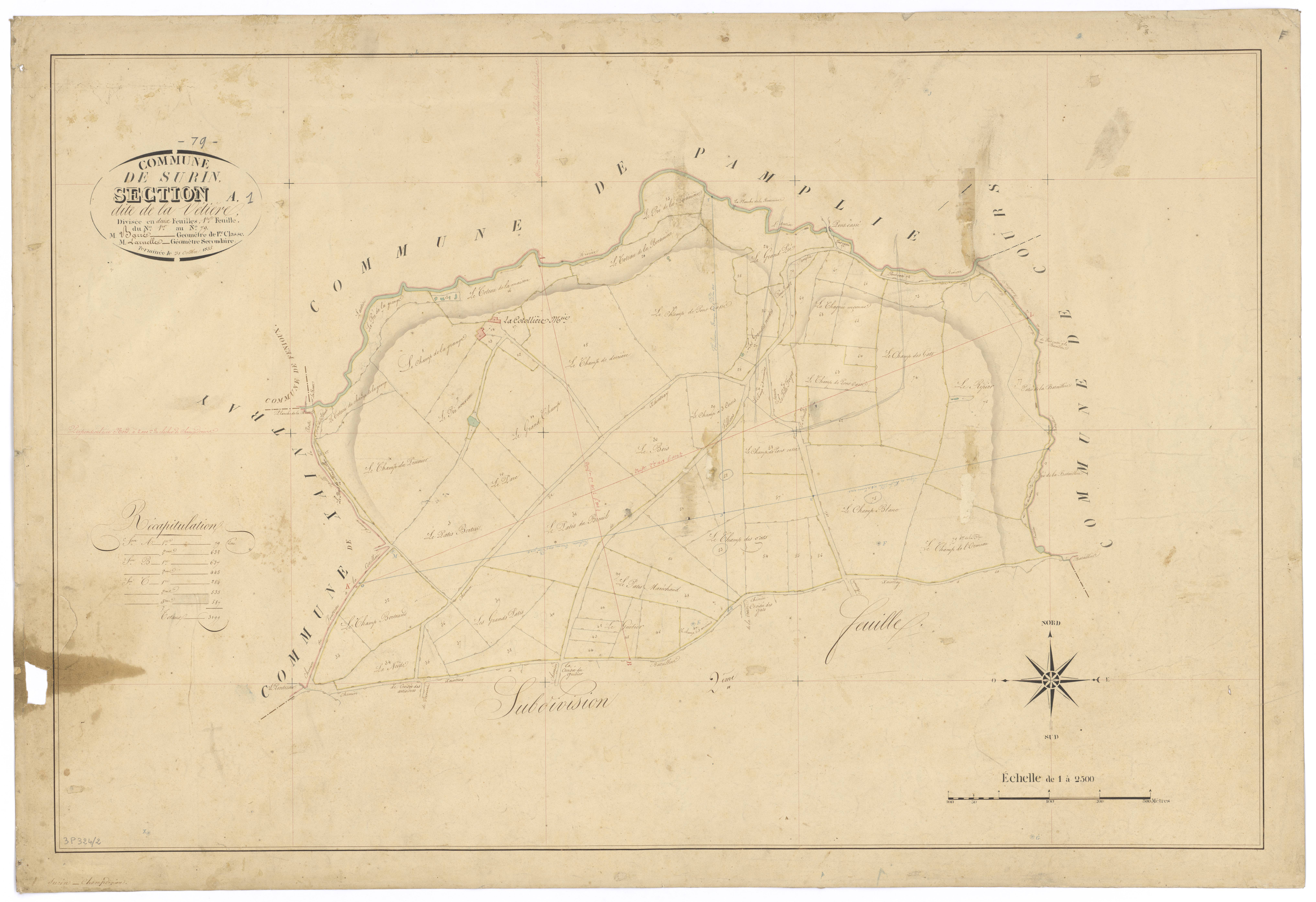 Surin - FRAD079_CADASTRE_NAPOLEONIEN Section A1 dite de la Vétière 