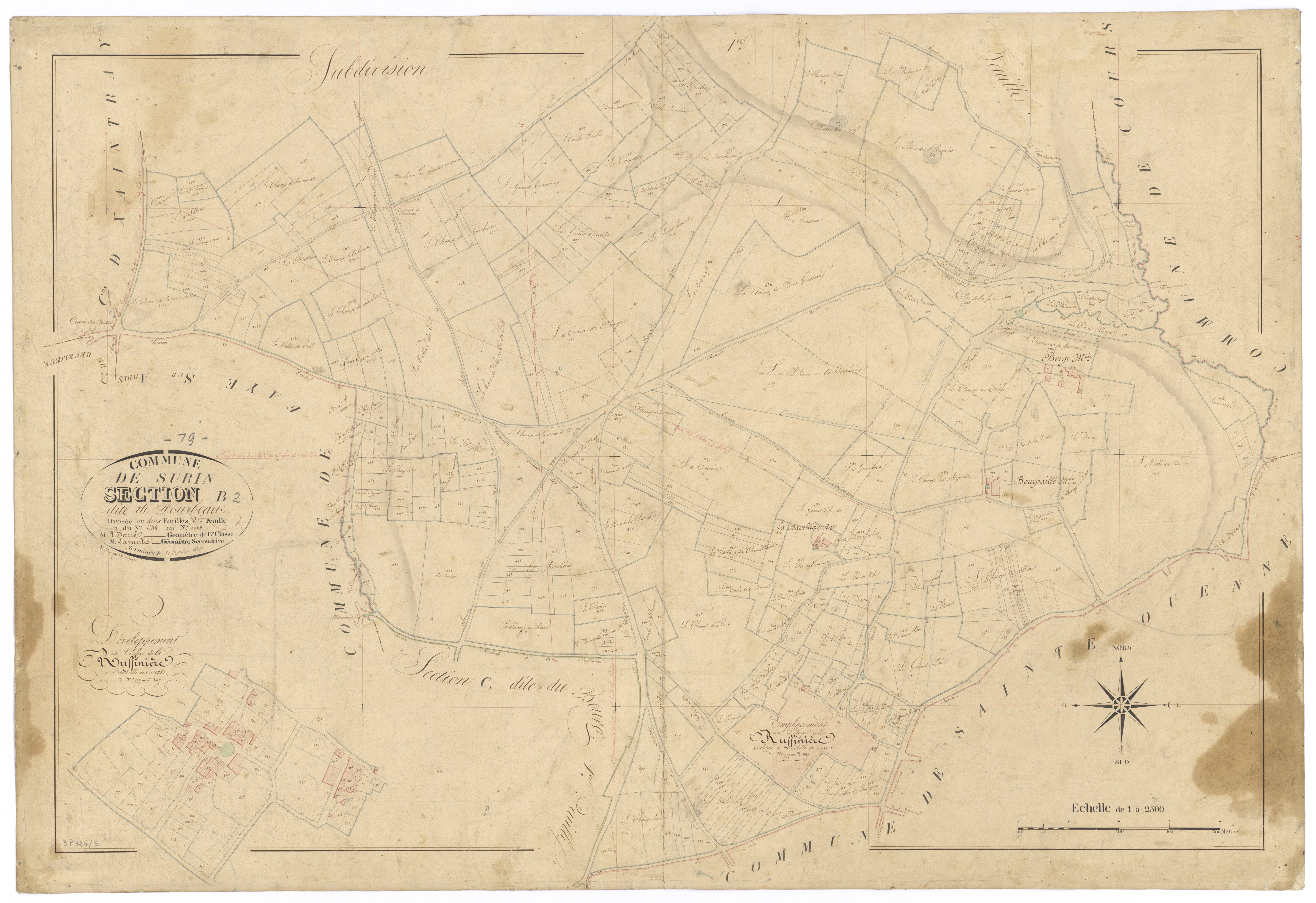 Surin - FRAD079_CADASTRE_NAPOLEONIEN Section B2 dite de Fourbeau 