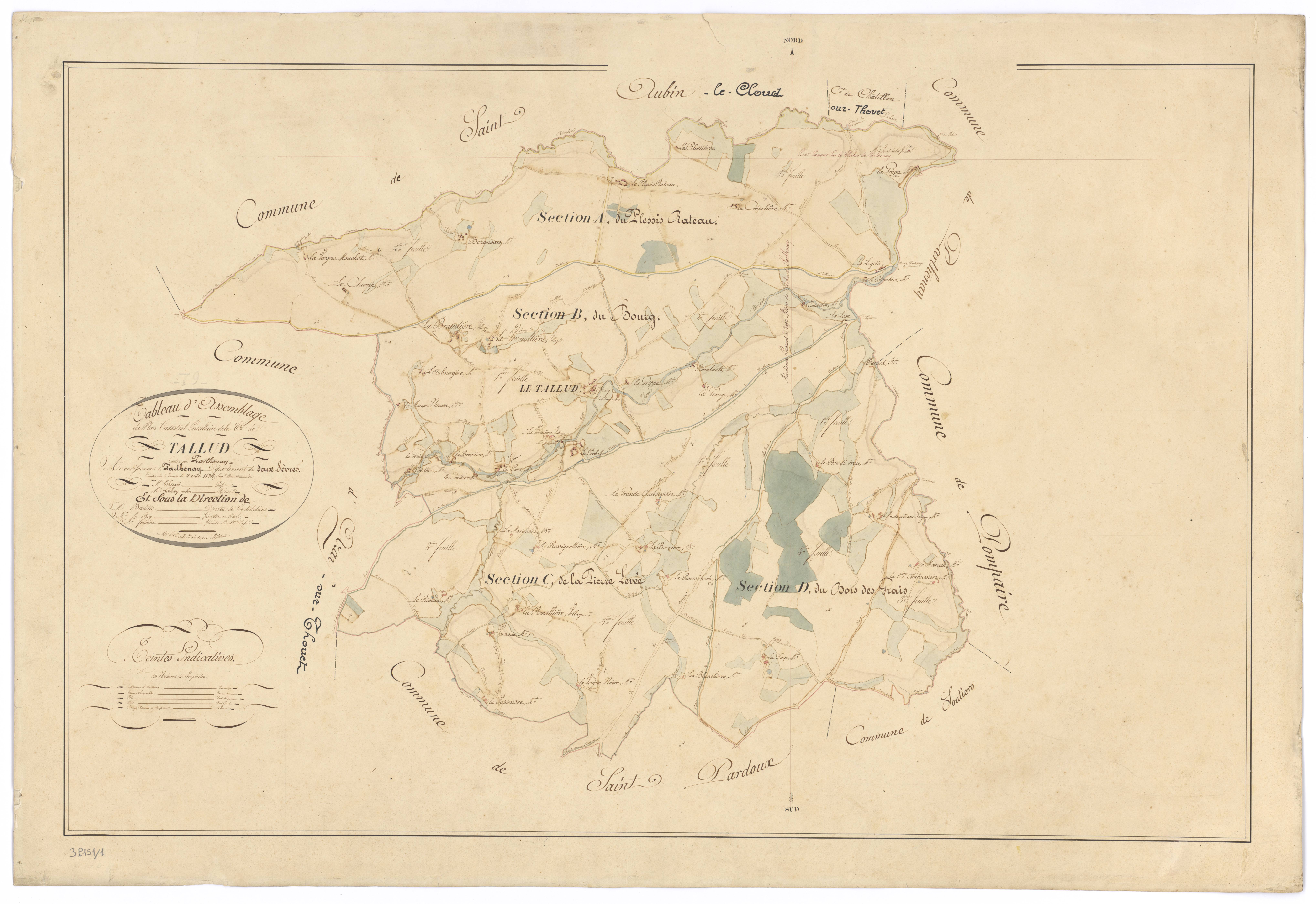 Le Tallud - FRAD079_CADASTRE_NAPOLEONIEN Tableau d'assemblage 
