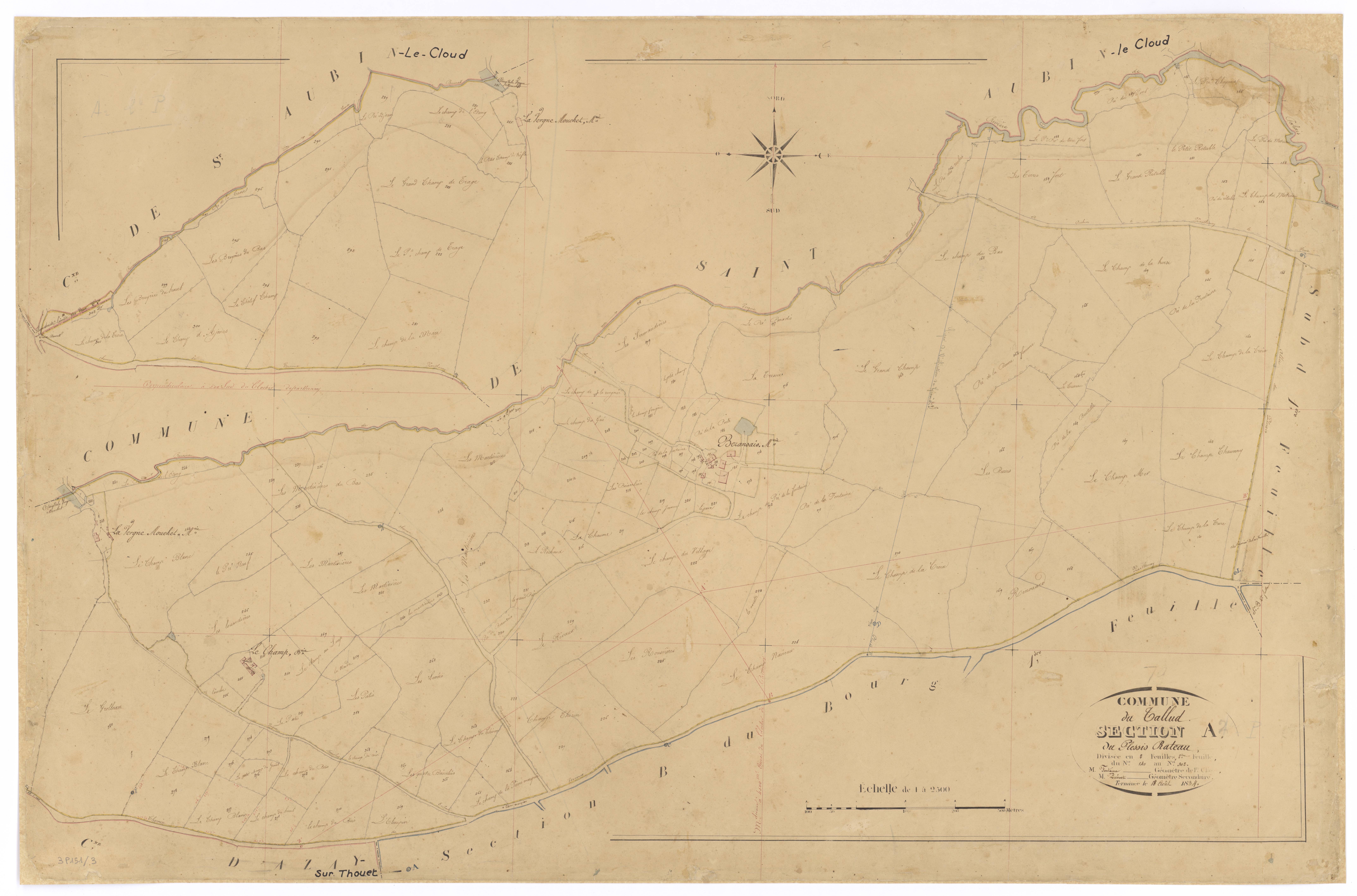 Le Tallud - FRAD079_CADASTRE_NAPOLEONIEN Section A du Plessis-Rateau 