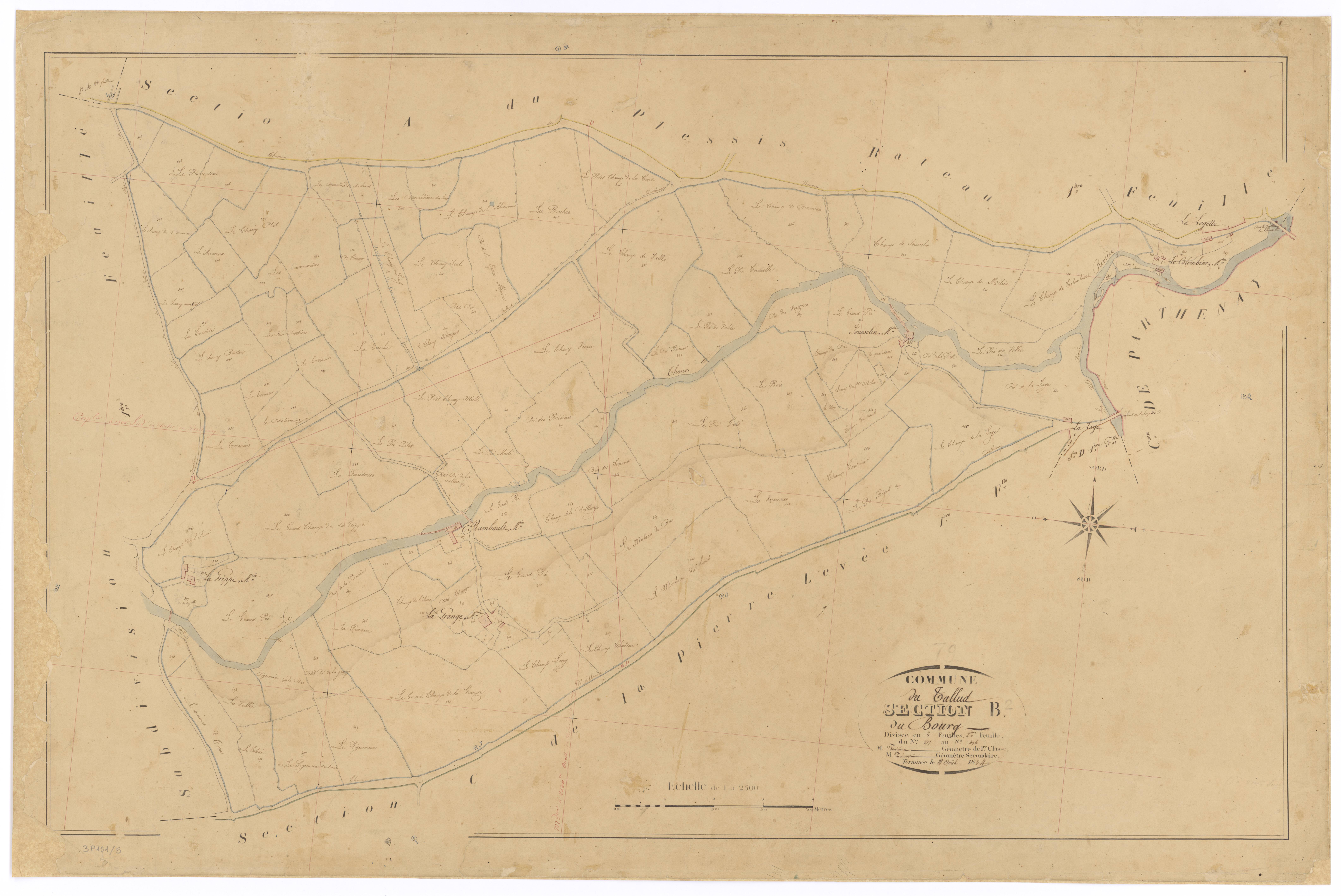 Le Tallud - FRAD079_CADASTRE_NAPOLEONIEN Section B du Bourg 