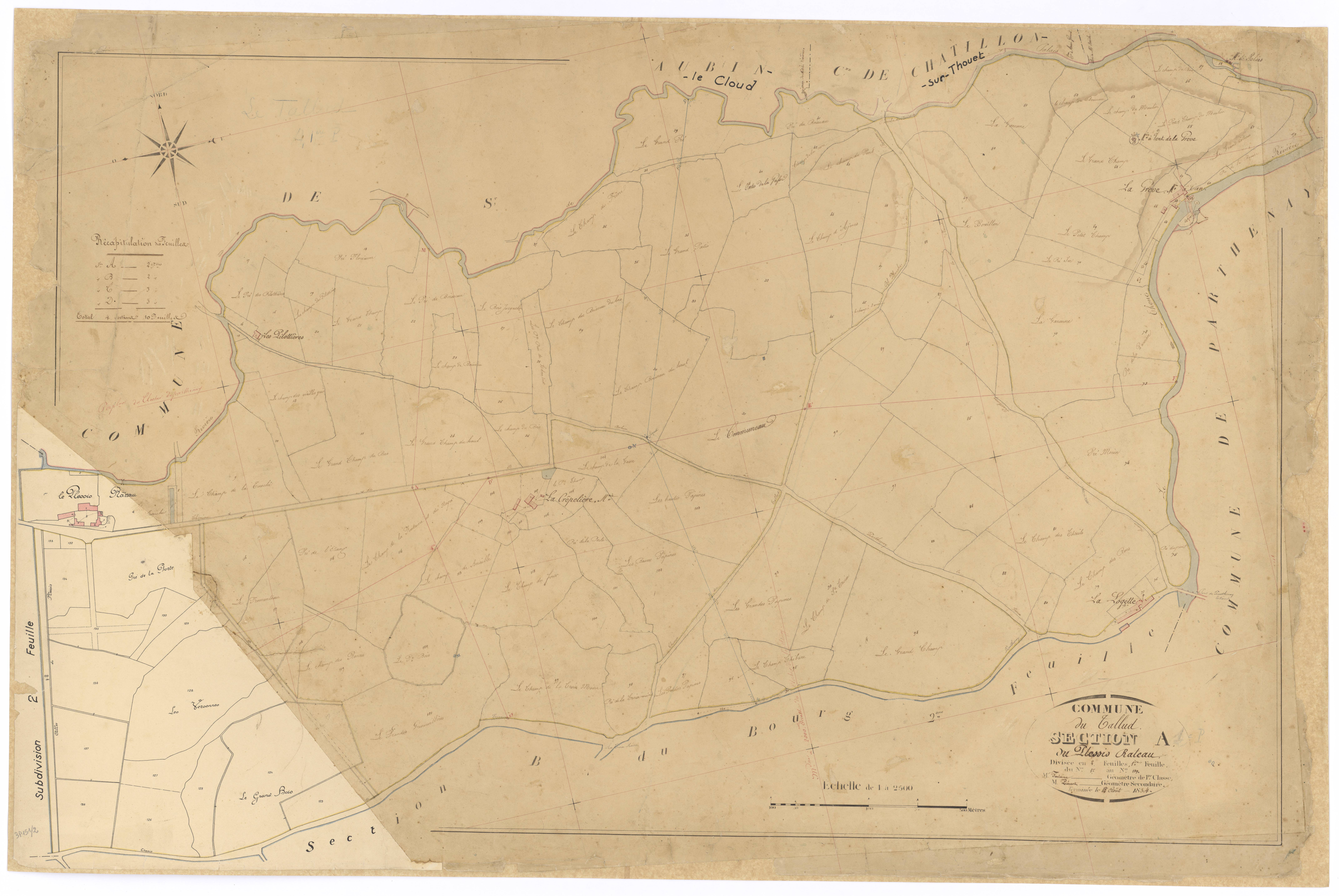 Le Tallud - FRAD079_CADASTRE_NAPOLEONIEN Section A du Plessis-Rateau 