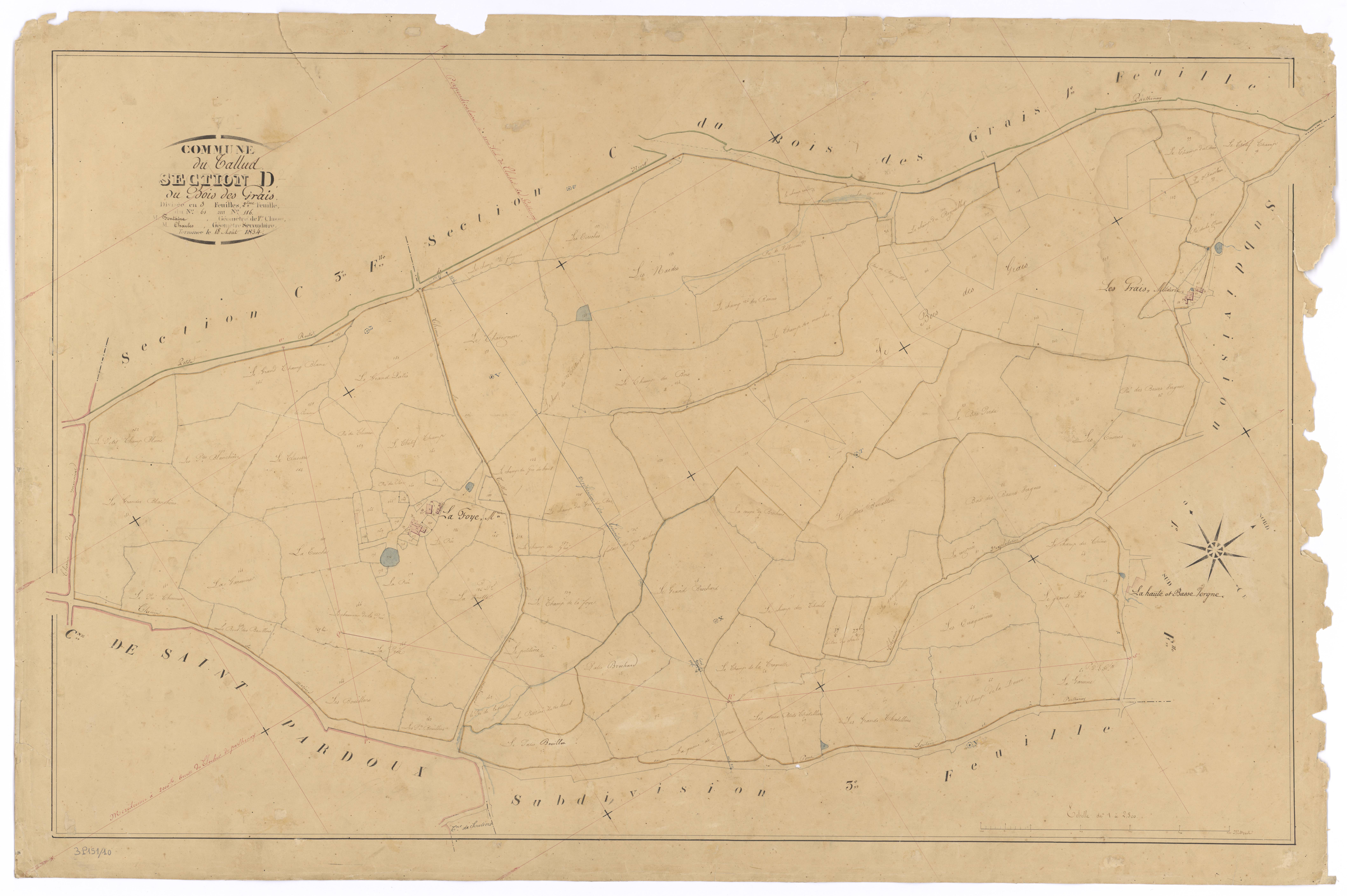 Le Tallud - FRAD079_CADASTRE_NAPOLEONIEN Section D du Bois des Grais 