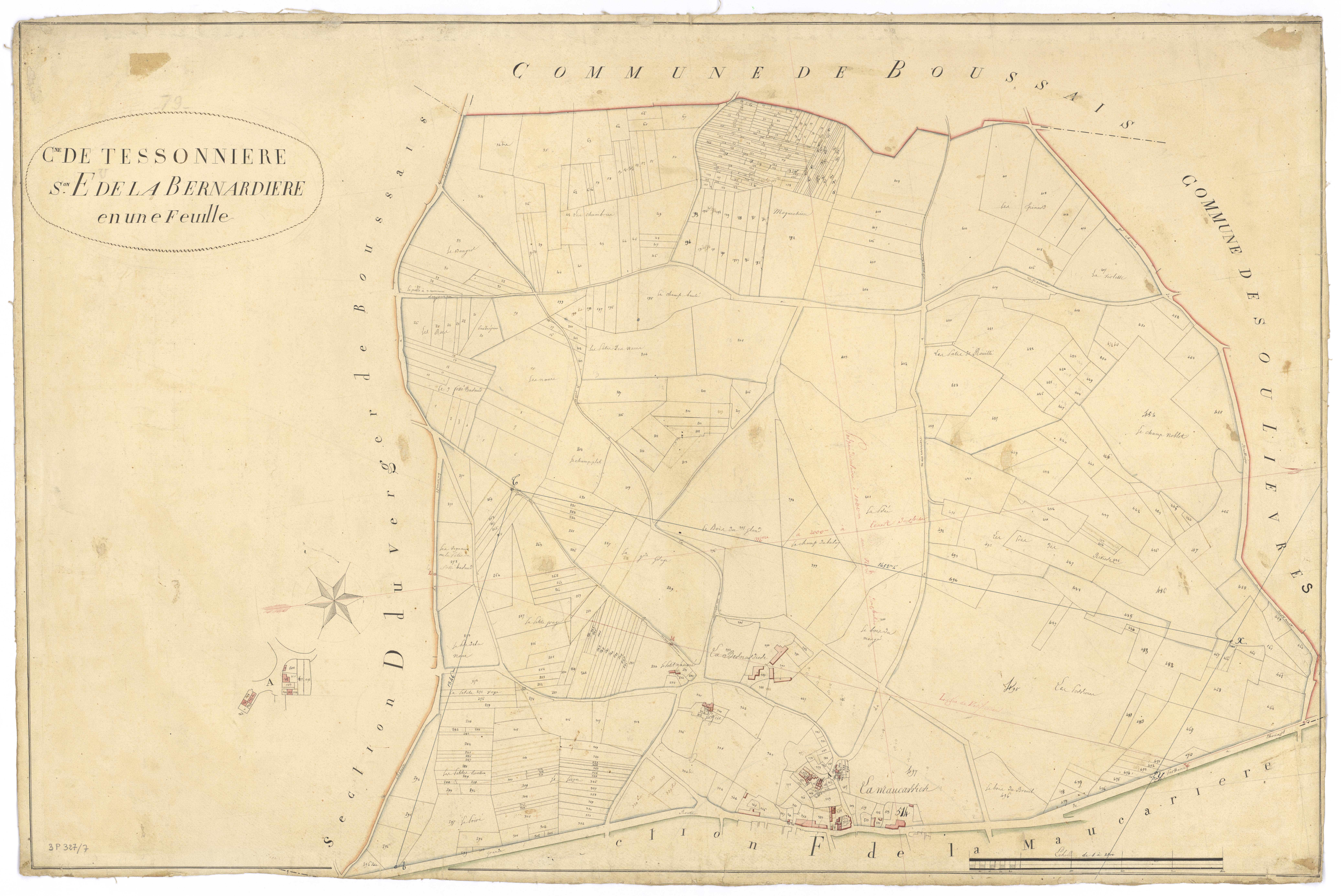 Tessonnière - FRAD079_CADASTRE_NAPOLEONIEN Section E dite de la Bernardière