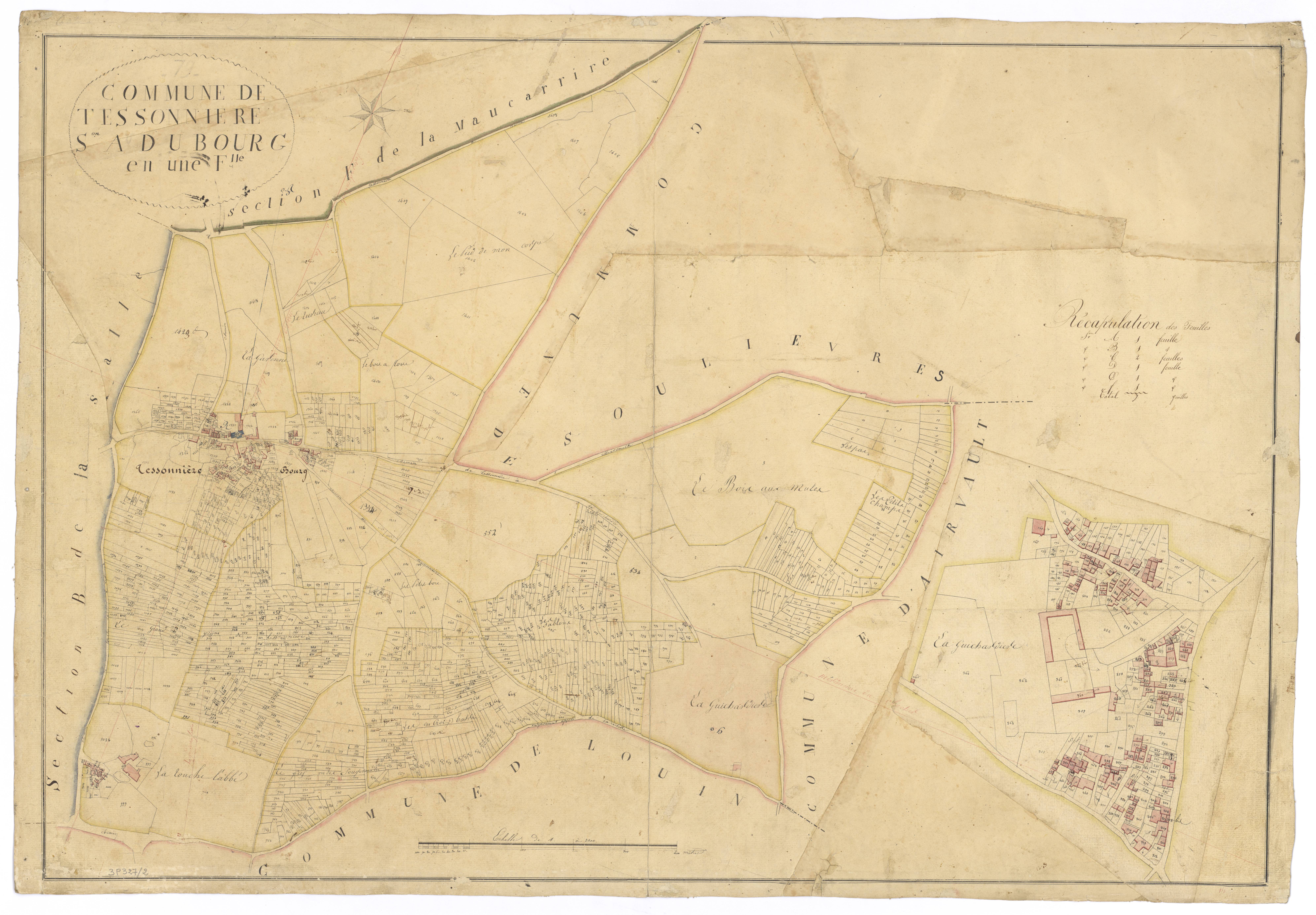 Tessonnière - FRAD079_CADASTRE_NAPOLEONIEN Section A dite du Bourg