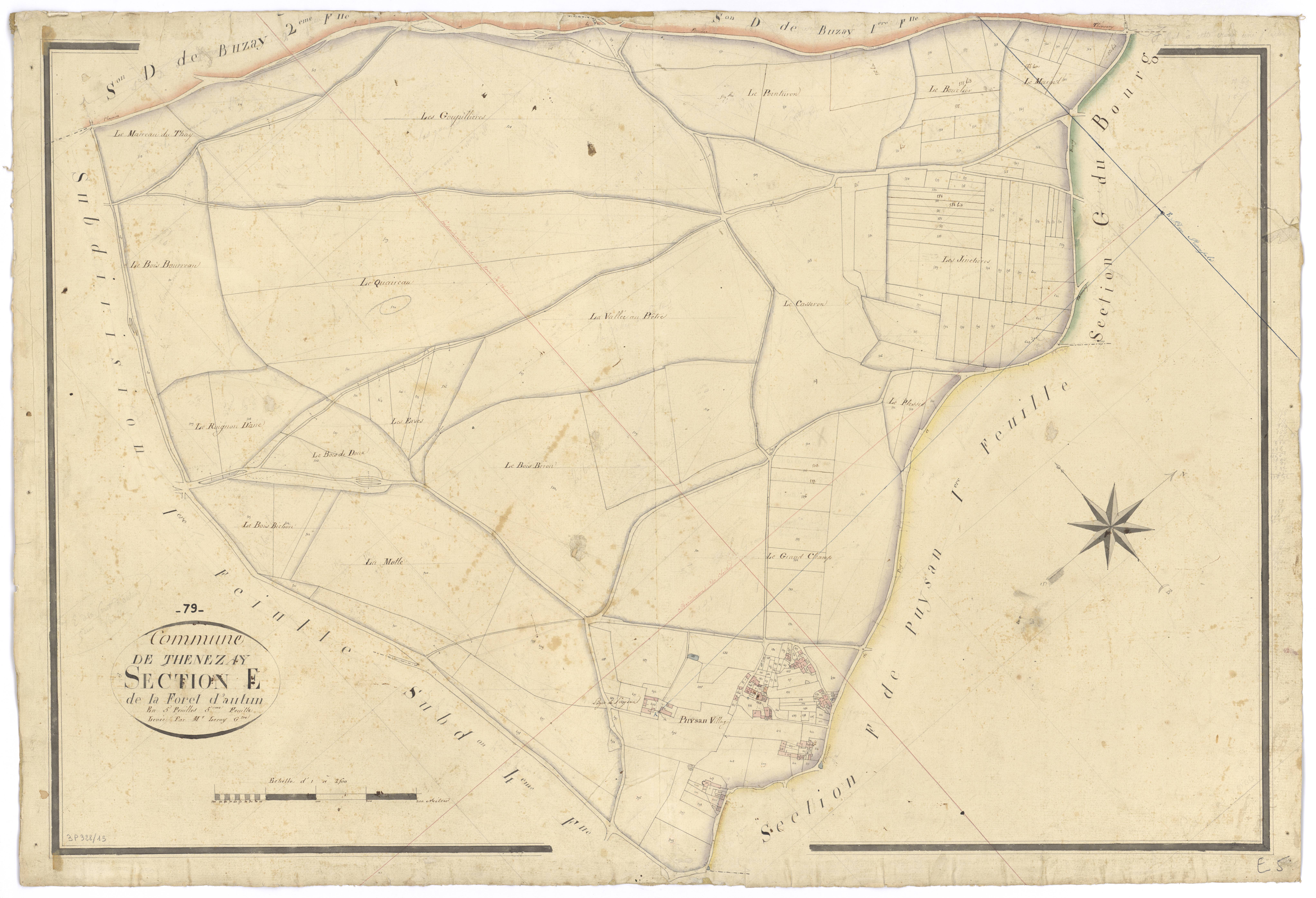 Thénezay - FRAD079_CADASTRE_NAPOLEONIEN Section E5 dite de la Forêt d'Autin 