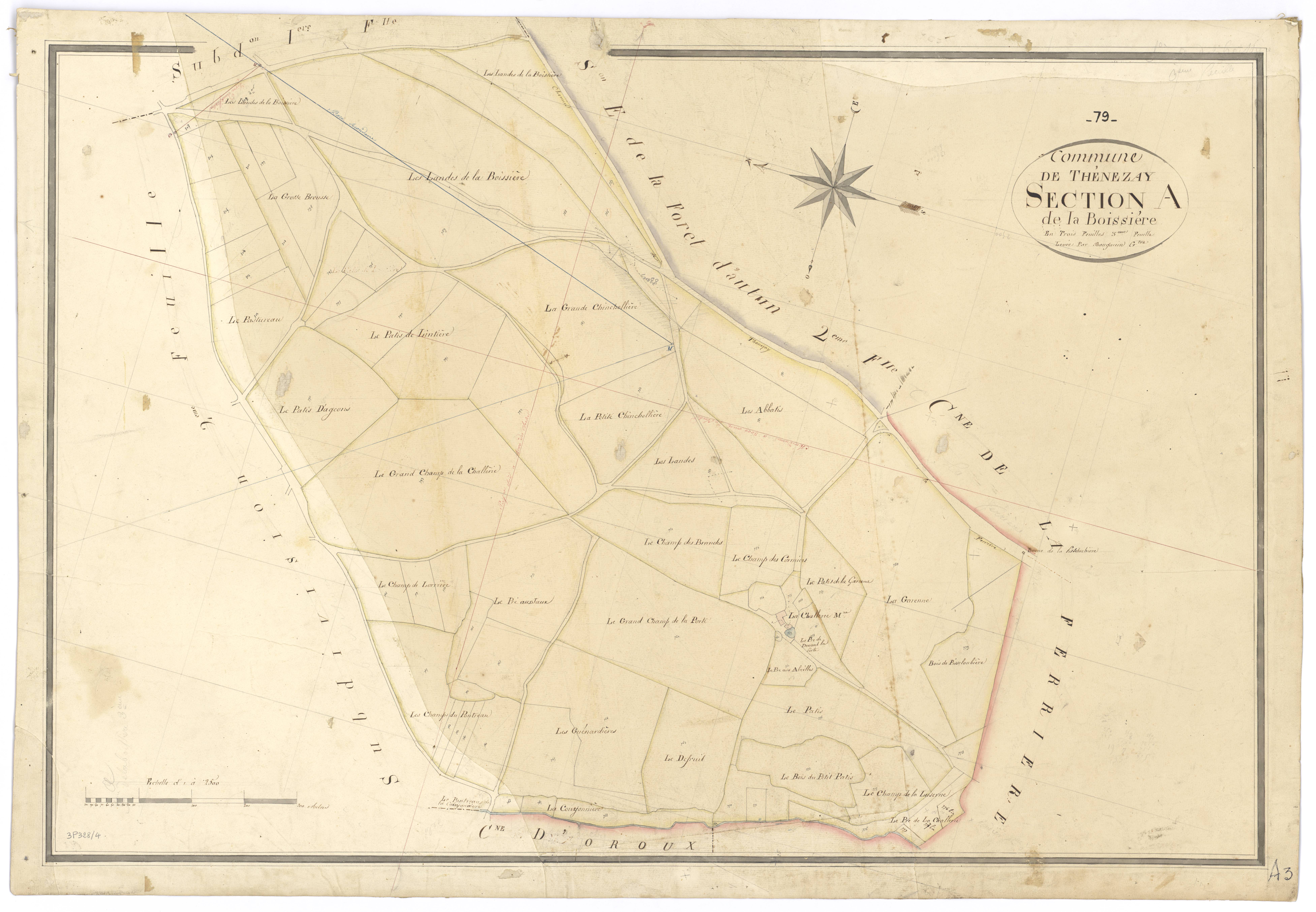 Thénezay - FRAD079_CADASTRE_NAPOLEONIEN Section A3 dite de la Boissière 