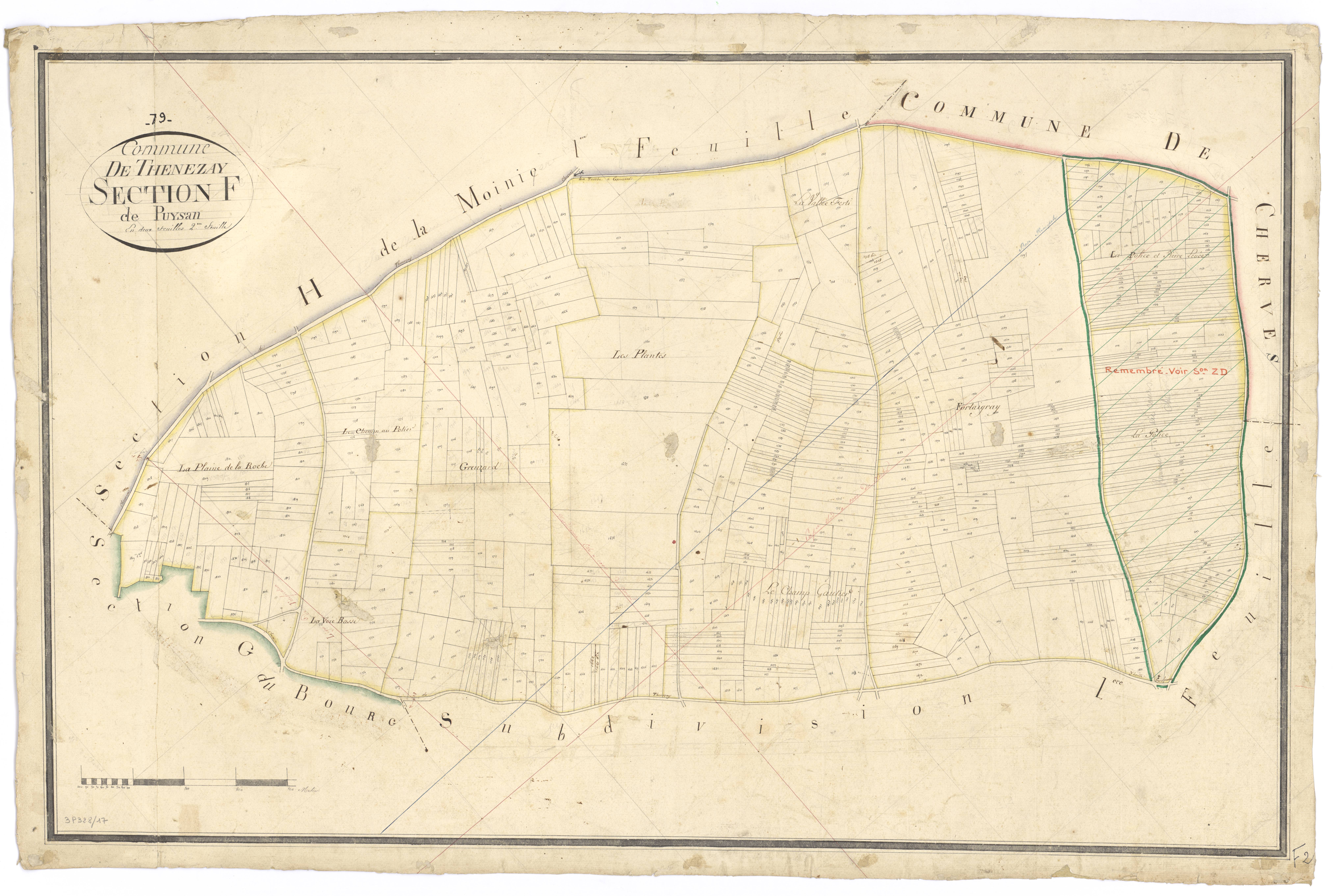 Thénezay - FRAD079_CADASTRE_NAPOLEONIEN Section F2 dite de Puysan