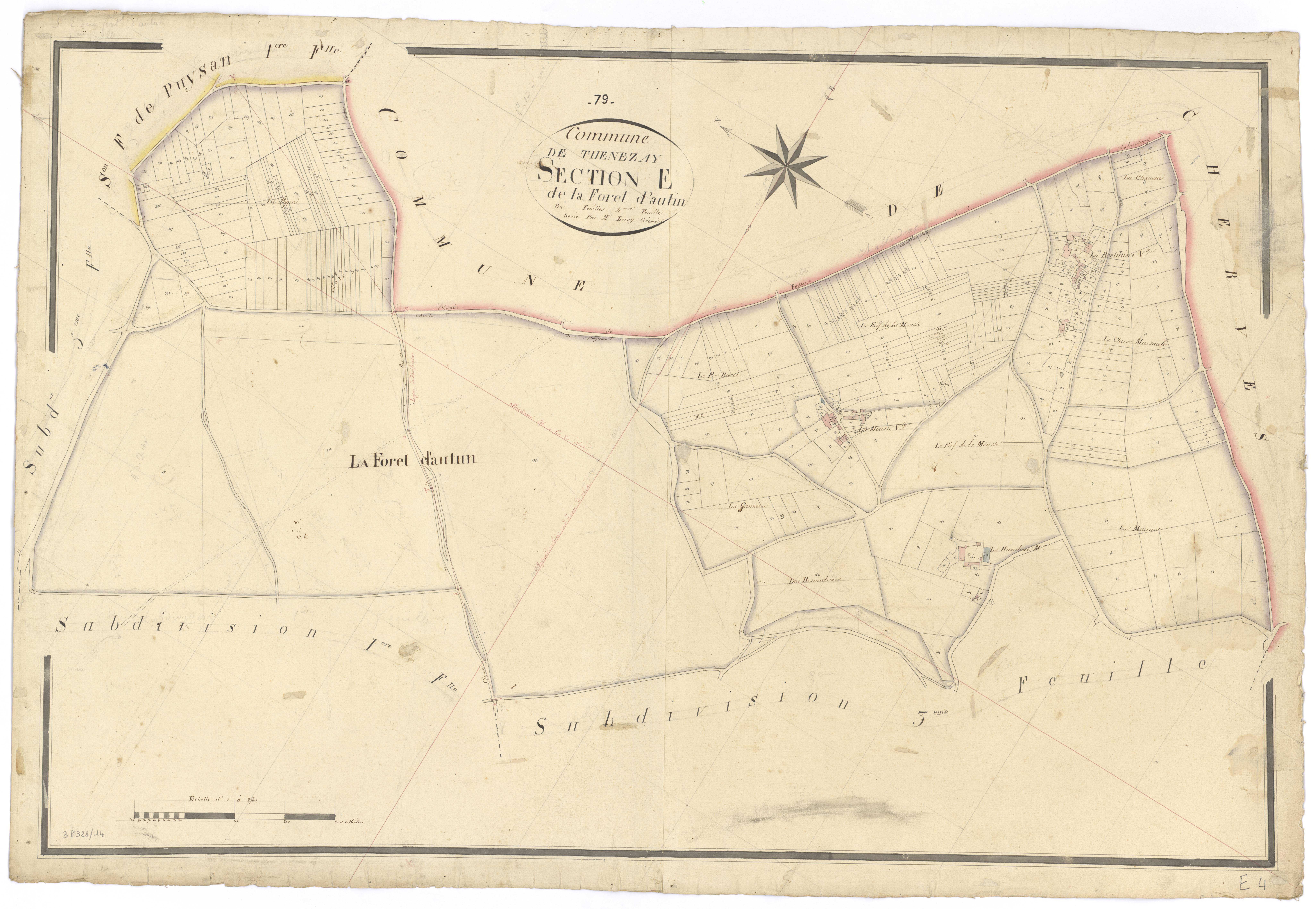 Thénezay - FRAD079_CADASTRE_NAPOLEONIEN Section E4 dite de la Forêt d'Autin