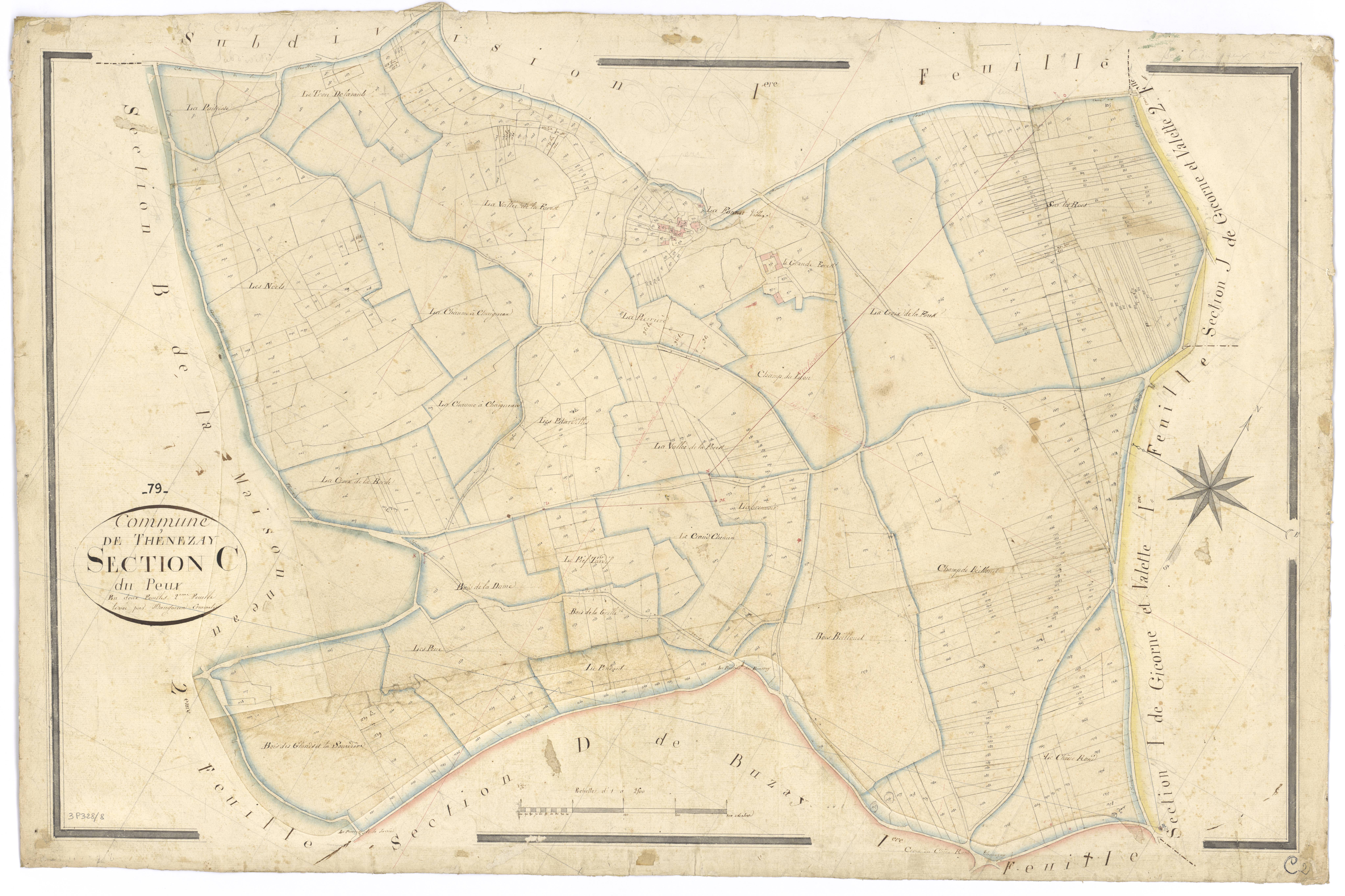 Thénezay - FRAD079_CADASTRE_NAPOLEONIEN Section C2 dite du Peux