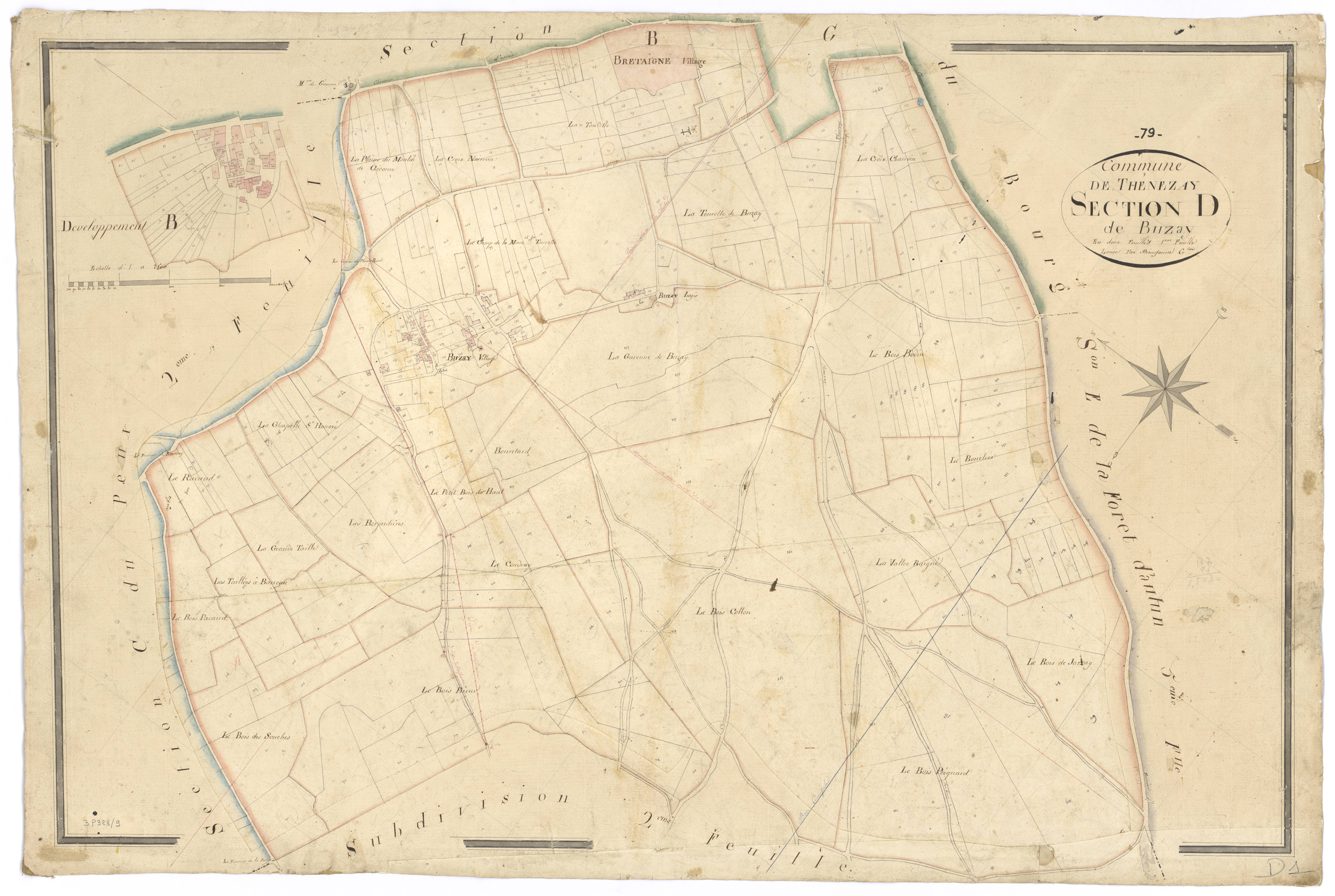 Thénezay - FRAD079_CADASTRE_NAPOLEONIEN Section D1 dite de Buzay