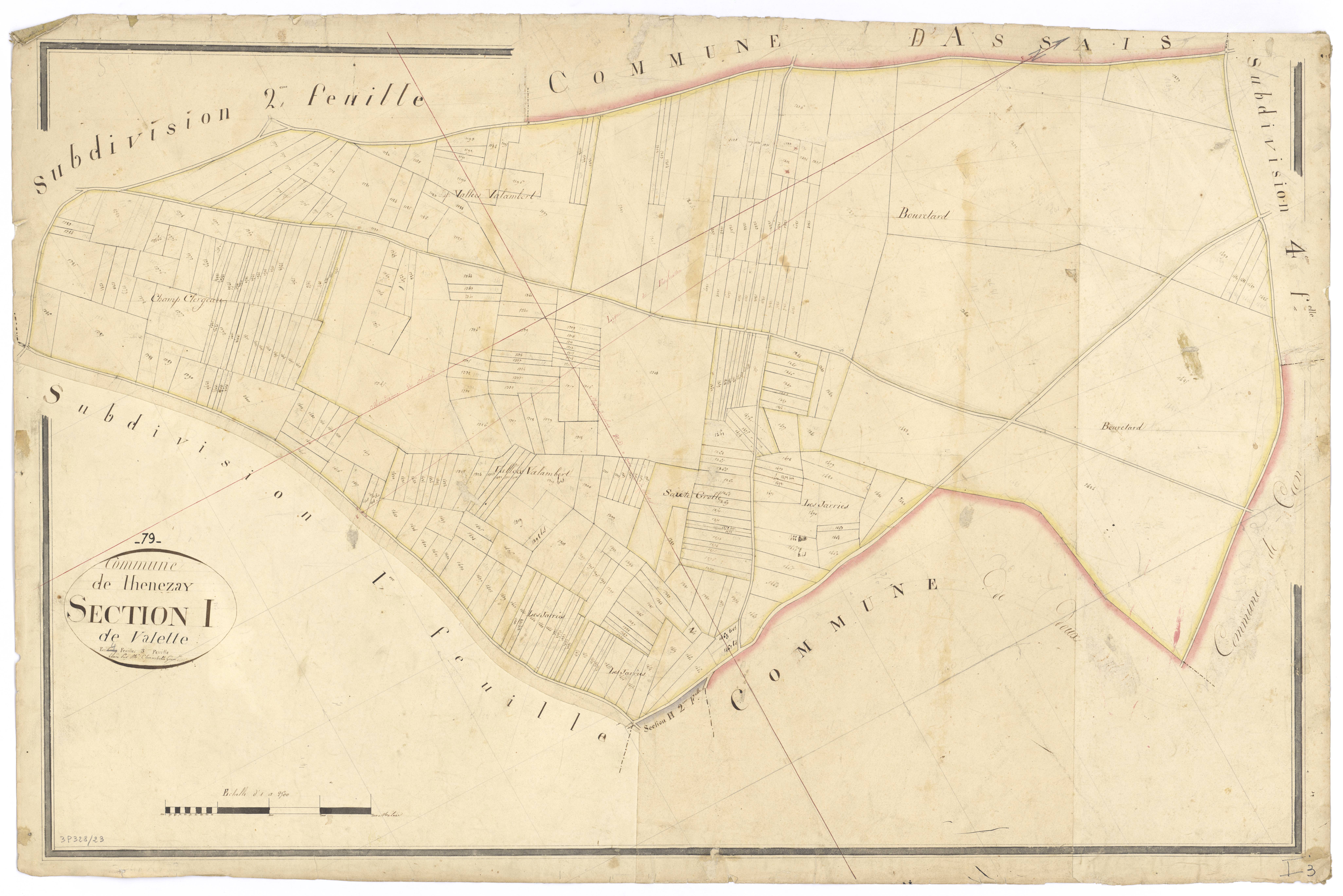 Thénezay - FRAD079_CADASTRE_NAPOLEONIEN Section I3 dite de la Valette