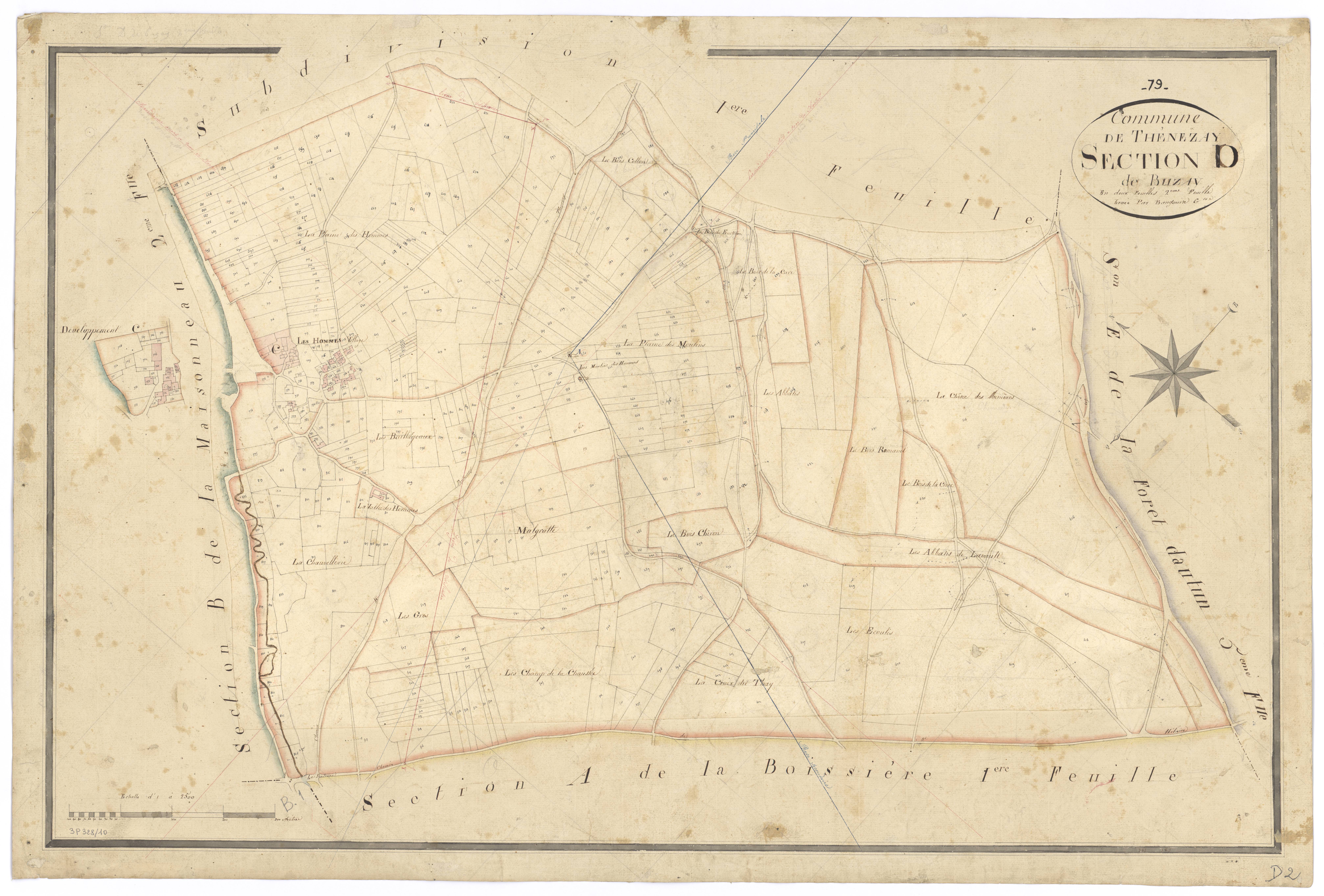 Thénezay - FRAD079_CADASTRE_NAPOLEONIEN Section D2 dite de Buzay 