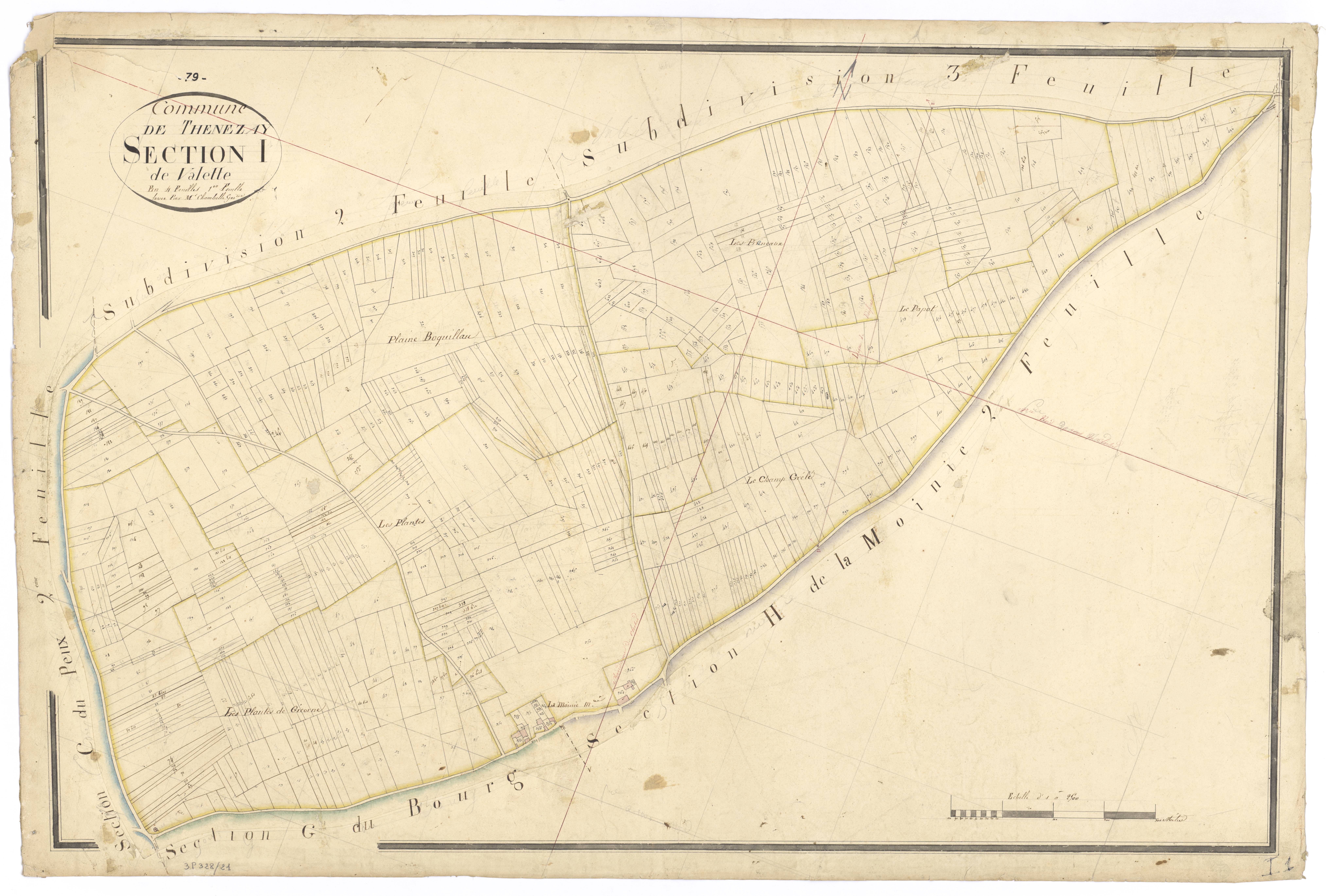 Thénezay - FRAD079_CADASTRE_NAPOLEONIEN Section I1 dite de la Valette 